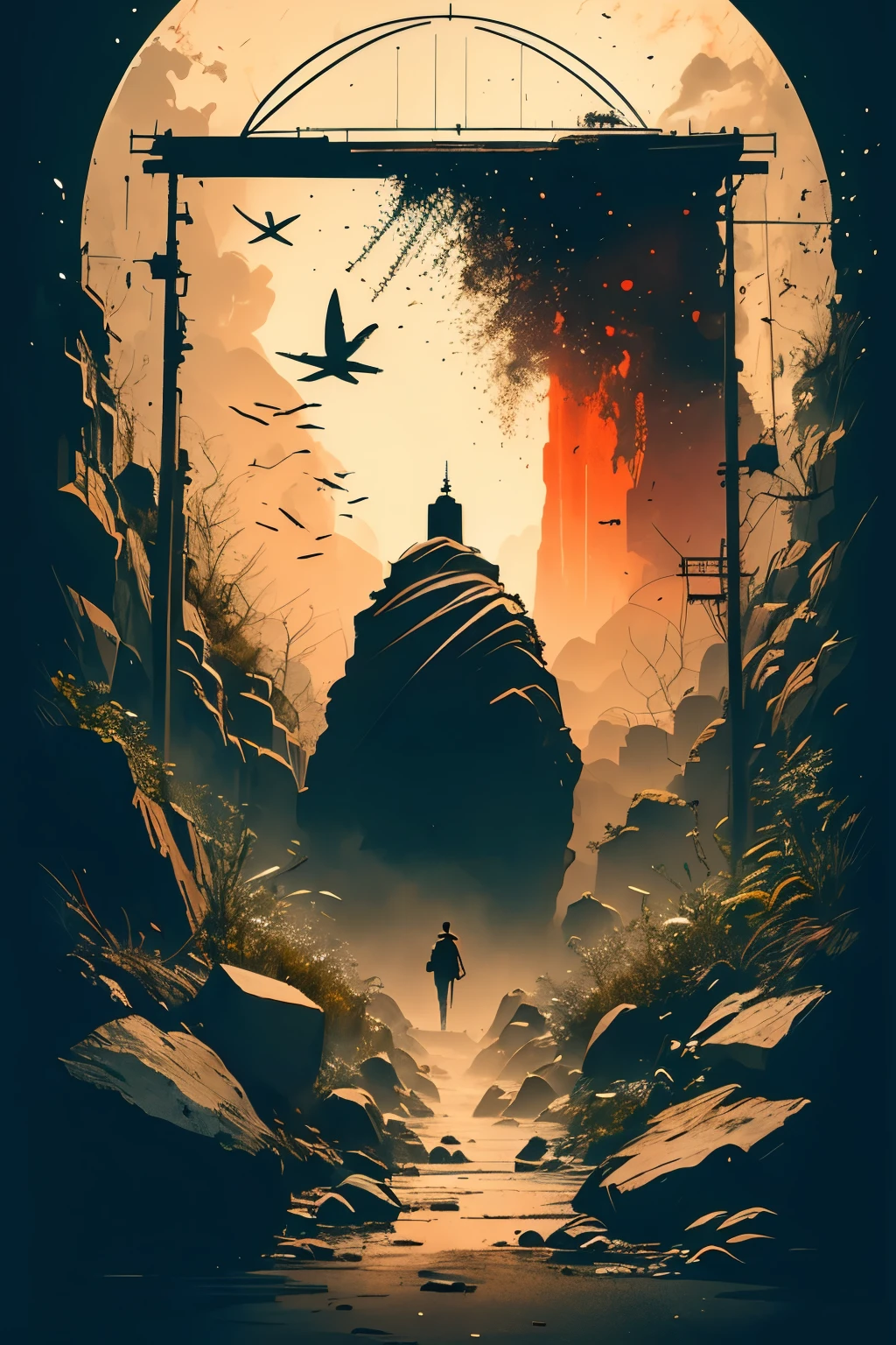 (obra maestra, Mejor calidad), Fondo de pantalla 8K, muy detallado, poster, x-wing, Grunge de 1990, German Expressionist, horror thriller cinematic movie poster,