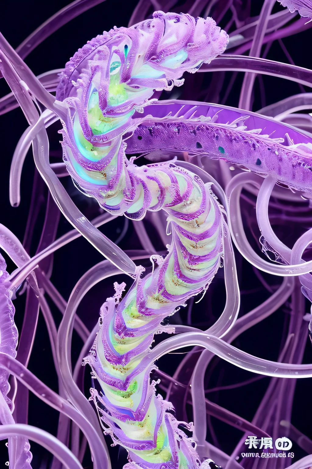 Treponema pale、bacteria、clear image、pathogen、spiral、worm、microorganism、purple creature