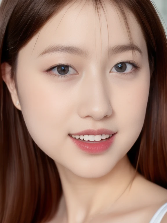 (realistic、masterpiece、Best Quality、8K、highres、high resolution:1.3)、1 girl、Big breasts、white bikini、looking at viewers、super fine face and eyes、long hair、 exposed cleavage、upper body、