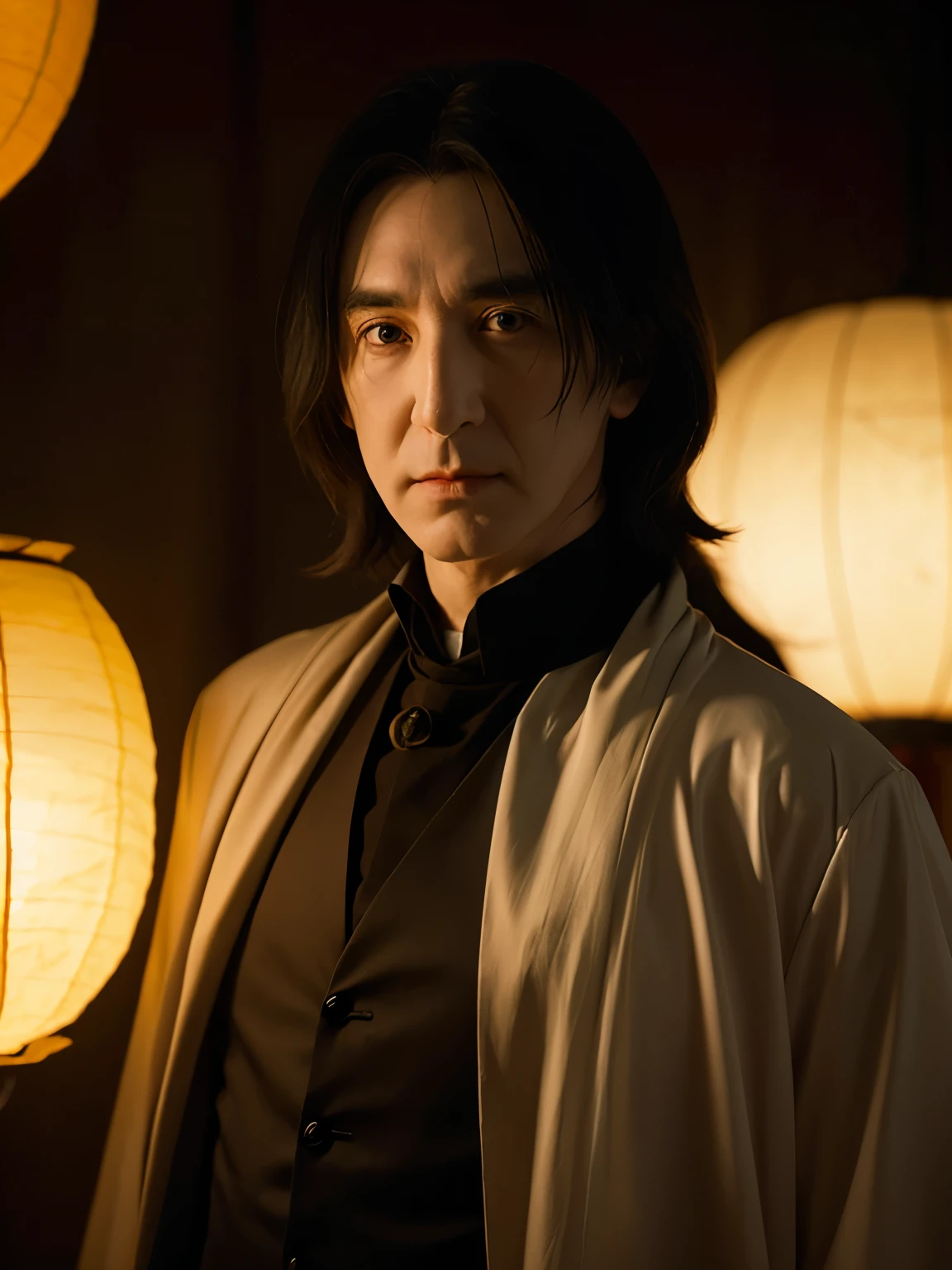 Professor Severus Snape,Chinese lantern,grace,Exquisite,meticulous portrait