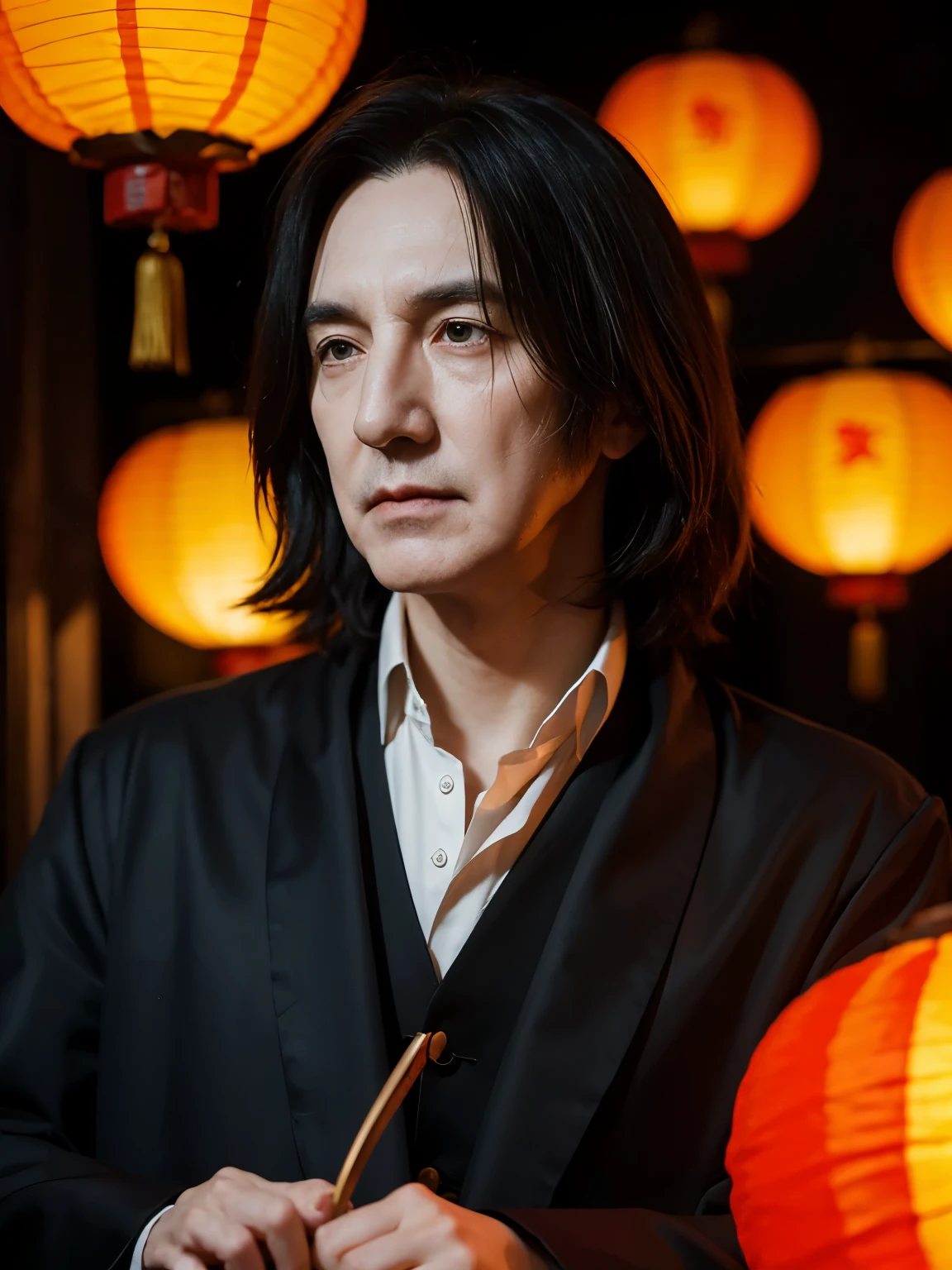 Professor Severus Snape,Chinese lantern,grace,Exquisite,meticulous portrait