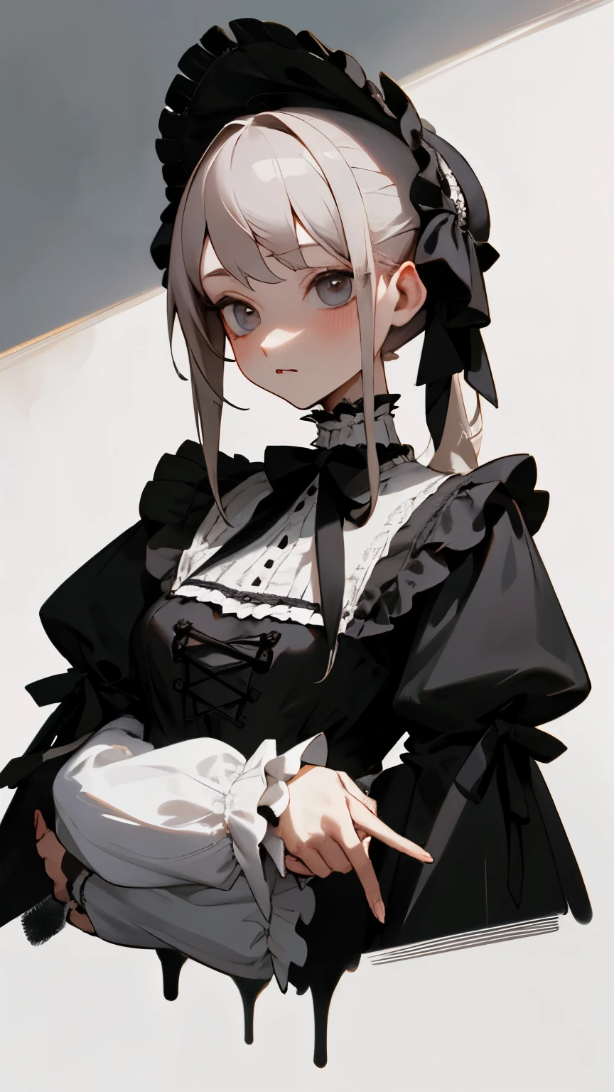 1girl, masterpiece, superlative, high resolution, (gothic_lolita:1.4), stockings