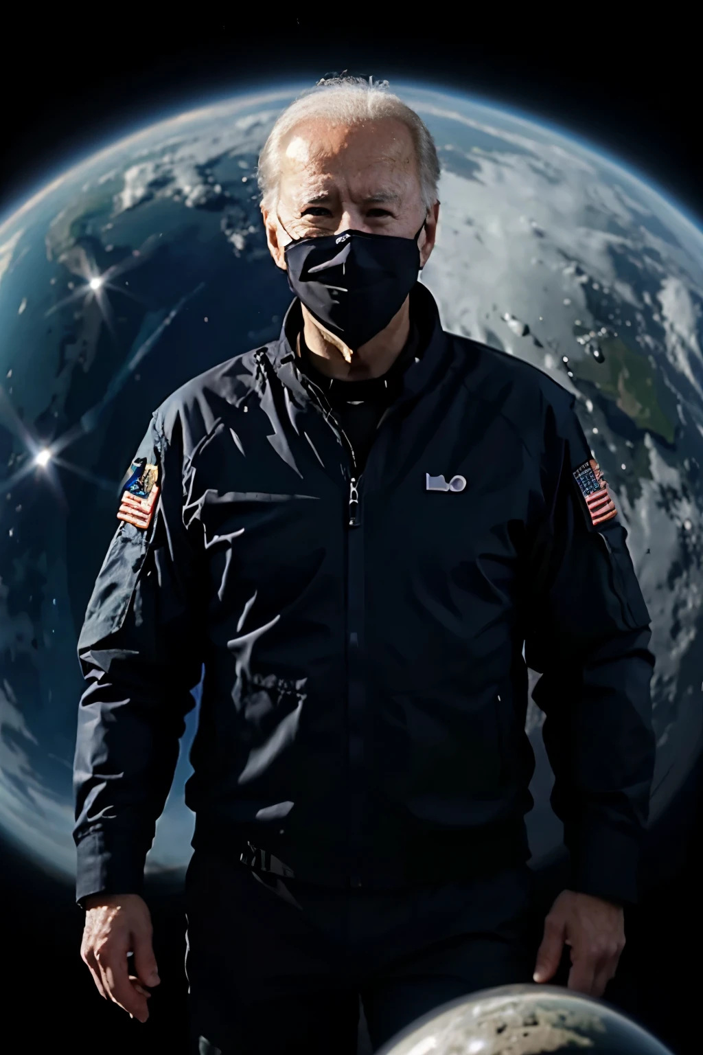 Joe biden floating out of space
