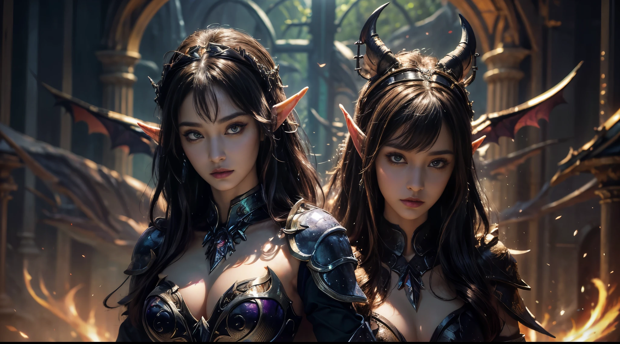 original photo, (best quality:1.3), high resolution, (masterpiece), (lifelike:1.4), Professional photography, sharp focus, high dynamic range, 8K resolution, intricate details, Exquisite details, depth of field, Extremely detailed CG unified 8k wallpaper, masterpiece,poster,best quality,official art,(Beauty and aesthetics:1.2),(masterpiece:1.3),World of Warcraft Night Elves,woman,individual,Lightweight leather armor,Complex patterns,Close up photography,(remains),dramatic,Huge bat wings