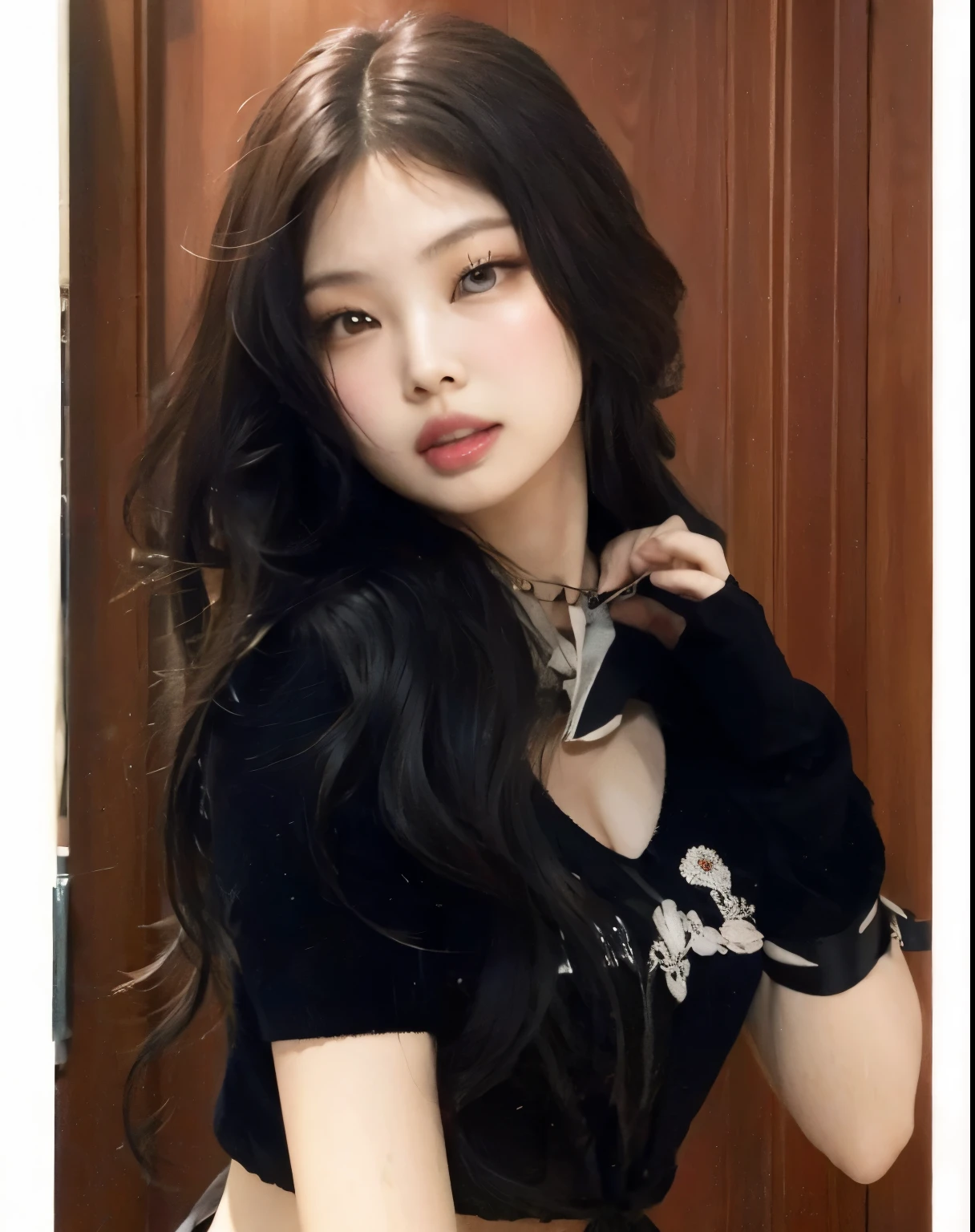 (((Best image quality,8K picture quality),masterpiece)), Drawing style tag: Natural and casual hairstyle:1.2, Clothing details:1.1, Emphasize the body: 1. Female slim abdominal muscles:1.3, Plum:1.2, Summary of body details: Delicate face:1, Double eyelids:1, Smile:1, Picture scene details: Beautiful village, Female life.