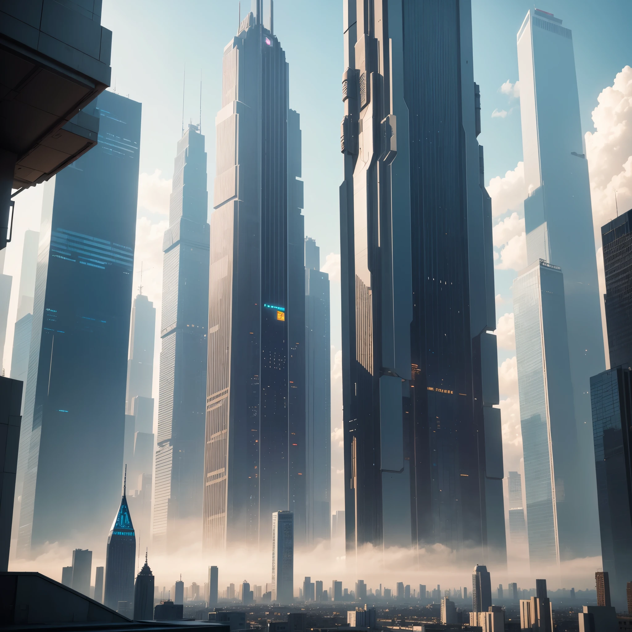 Best Quality,4K,in 8K,hight resolution,masutepiece:1.2),Ultra-detailed,(Realistic,Photorealistic,Photorealsitic:1.37),Cyberpunk,A futuristic world,Tall skyscraper,planet earth,Sci-Fi Art,Imaginative,sci-fi fantasy,Futuristic city,High resolution,Futuristic glass skyscraper towering over the skyline,StarWars,