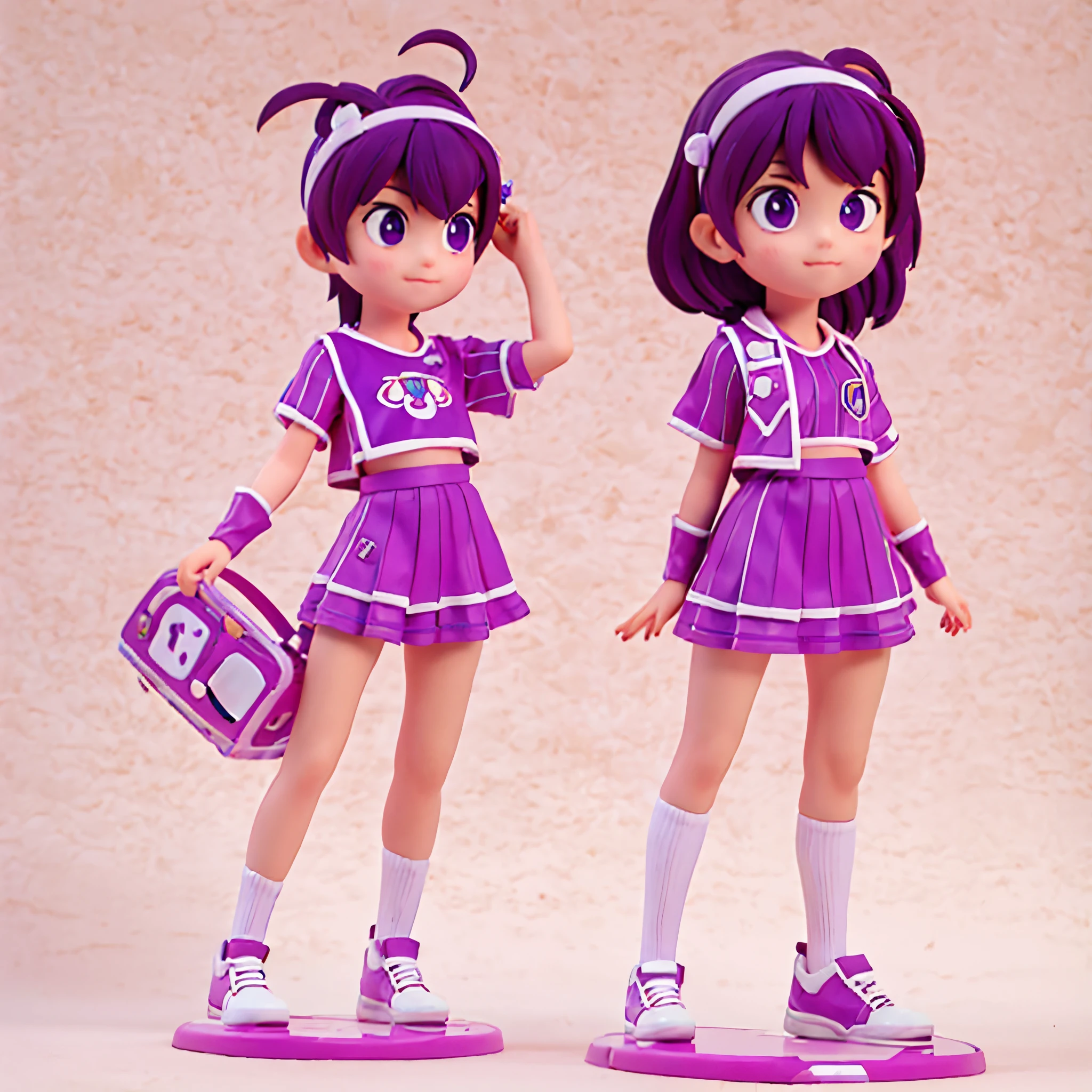 Two little girls with very long hair, light purple hair.,play tennis,Pink Bedroom.
