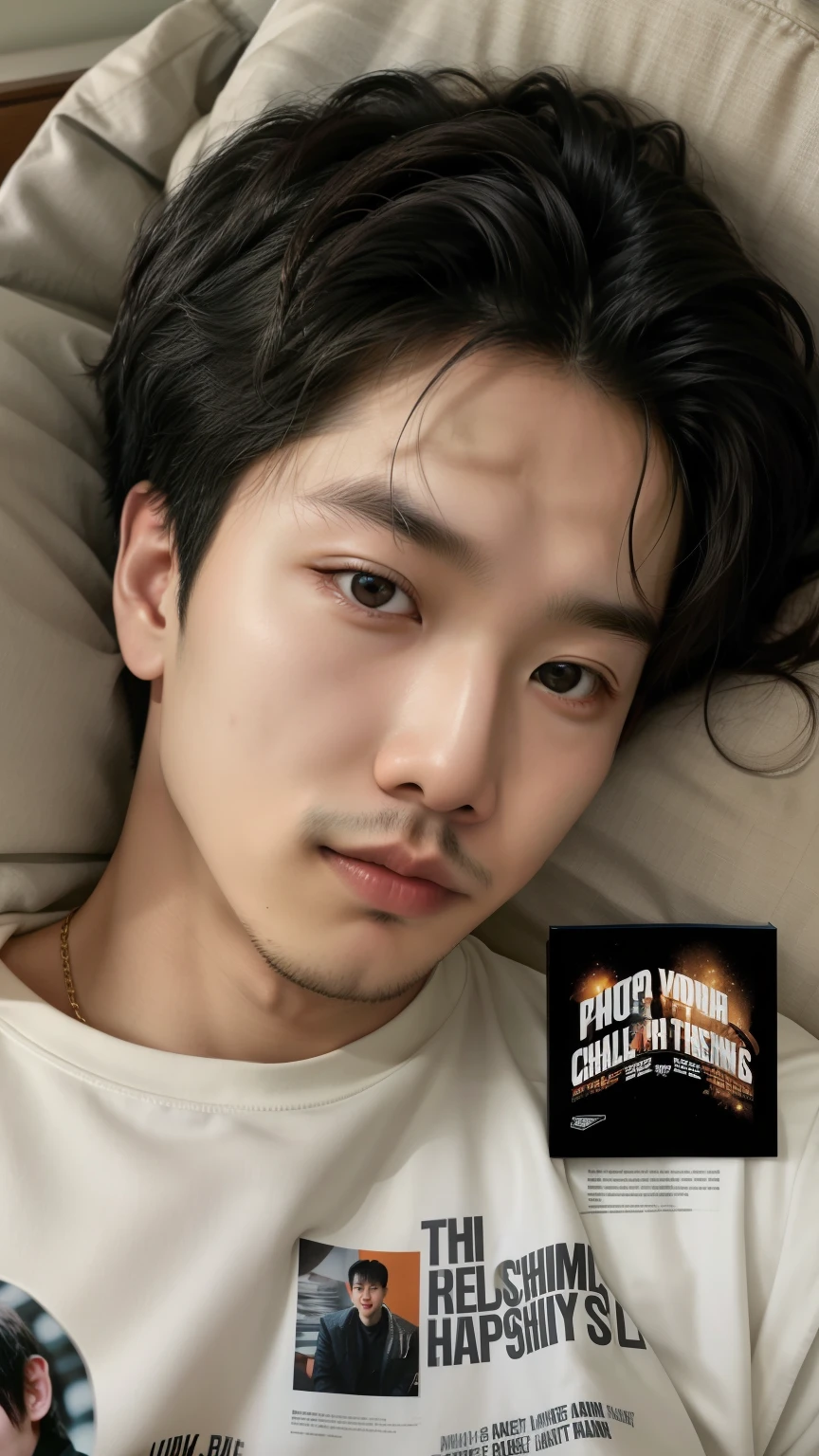 There's a man lying in bed with a book on his lap, taejune kim, Hsiao-ron, Jinyoung Shin, Yanjun Chengt, hyung tae, Steven Jung, Hong junho hyung, lindo chad queixo, Joongwon Carlos Jeong, paulo kwon, Andrew Thomas Huang, Ruben Wu, hyung tae kim, Kim Doyoung, profile picture with headshot