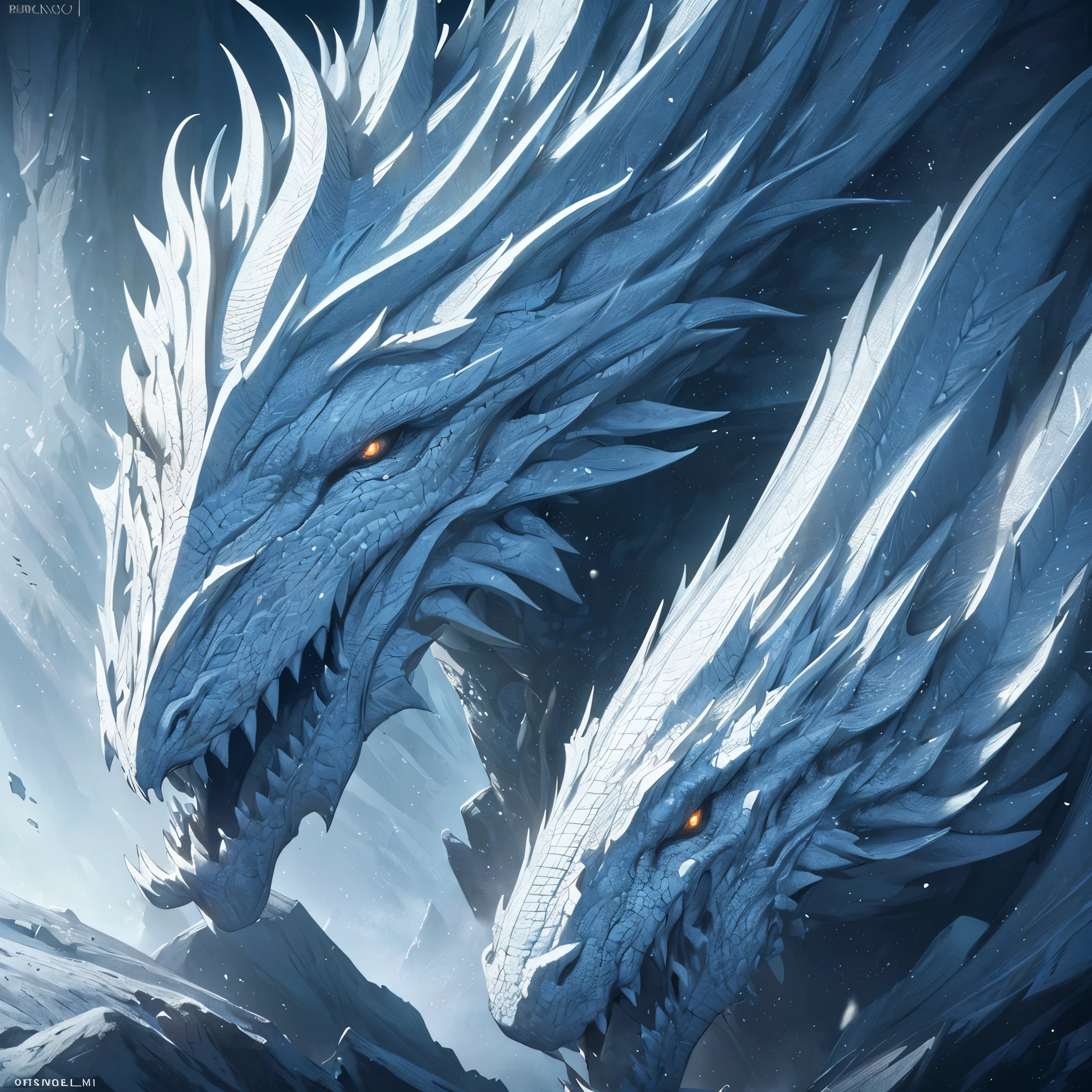 1dragon, frost dragon, pure white, intricate, solo focus, realistic, dynamic, realistic, detailed and correct facial structure, cinematic lighting, unreal engine, trending on ArtStation, intricate details, masterpiece, best quality, by Irakli Nadar, Greg Rutkowski,(((best quality))),(((ultra detailed))),(((masterpiece)))