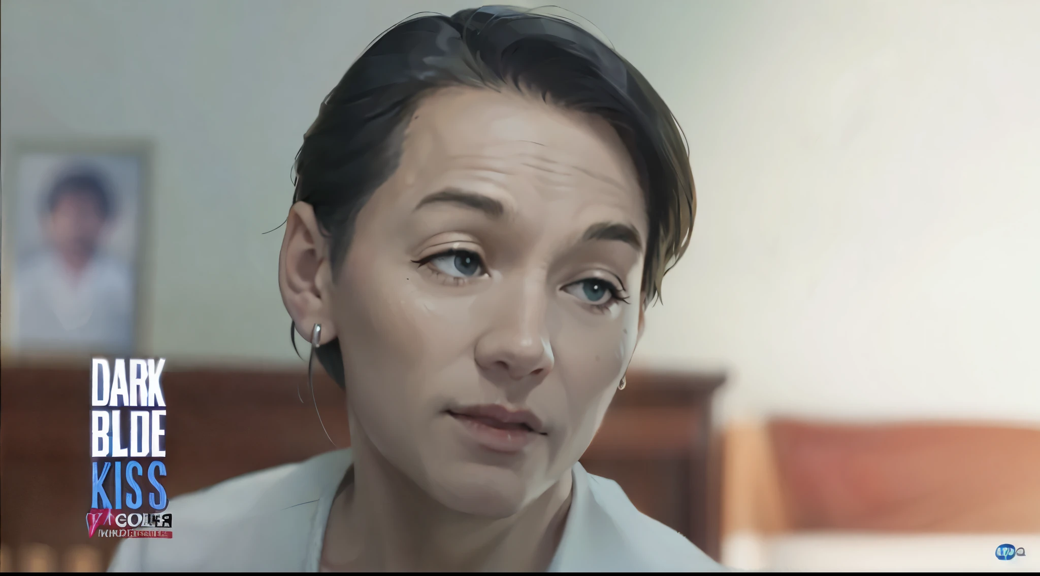 tender 55 year old woman with silver hair talking