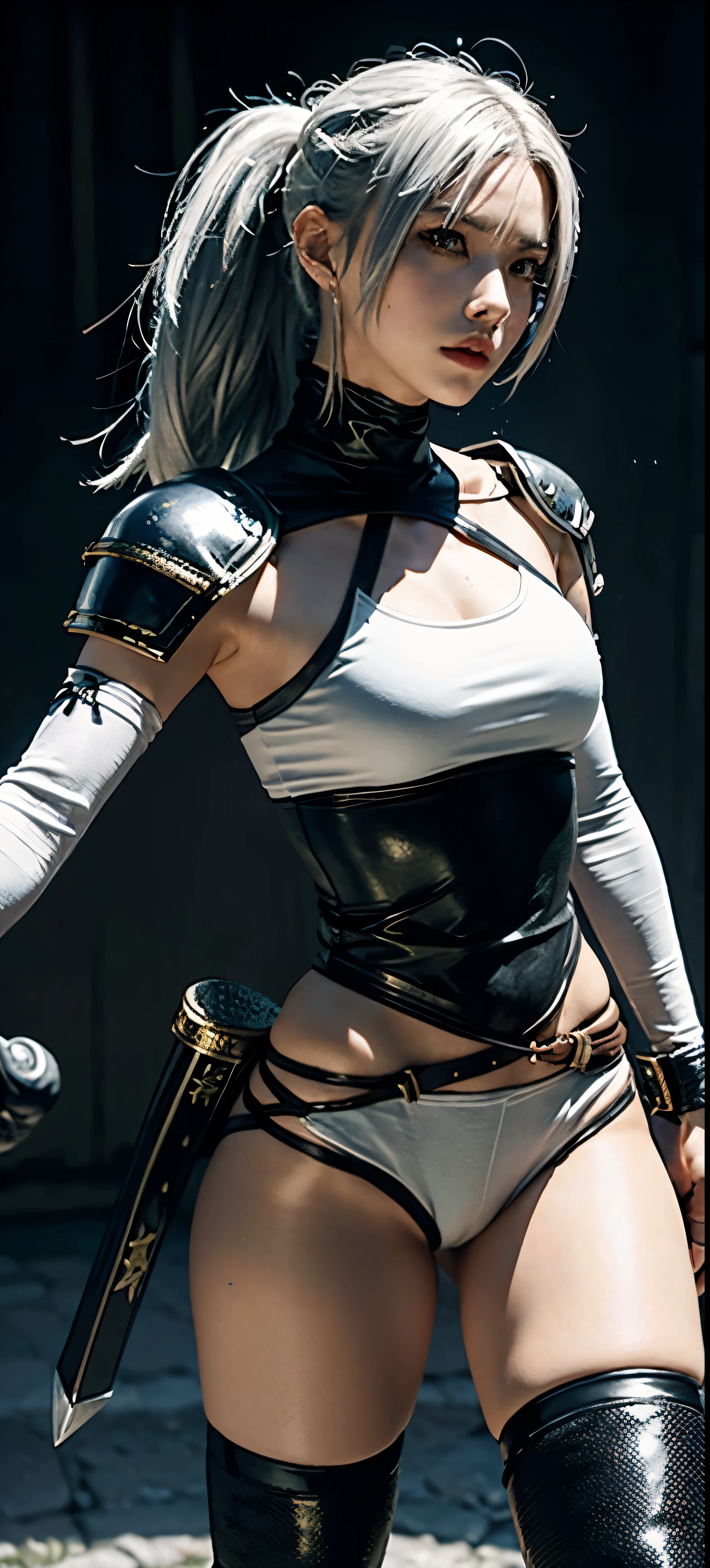 - [ ] Full body photo, photo, sharpness, unique 850 4, Koda850 k portrait camera, F1.6 lens, ultra-realistic textures, spectacular light textures, Cinestil 800 fashion mechanics, appearance, beautiful girl with accentuated slender abs: 1.4,Six Pack Abs: 1.4, Bust Botox,standing on tiptoe, long legs,brown hair, long hair, female warrior costume、((wearing a torn sheer costume of a superheroine)),(no no panties, no bra),sweating,wet,wet crotch,wet thighs,(futuristic sci-fi battle fashion,elbow and knee cyberpad, cyberglove: 1.1),((torn costume)),belly belly button visible,thin sheer costume,torn lower breast, shredded costumes,cyber long combat boots with golden knee pads,anatomical,(futuristic sci-fi battle fashion, cracked elbow and knee cyberpads, torn cyberlong boots, torn cybergloves: 1.1) ,Pain,(((tears flow, cry with pain)),((Wide prison with sunlight)),dark fantasy, peeling of the ceiling, broken slabs, rebar between cracks, realistic material details, extreme details, ultra-realistic materials, broken walls,blood、junkyard, blood splattered on the face, blood splattered, realistic, (bruises, dirty, ripped clothes, skimpy clothes, blood: 1.3), torn cloak, Torn pantyhose, restraint, ((straddling the iron bar)),(tied perfectly by iron chain), restraint, slave, collars, contempt, (chained), chains digging into the crotch, hands tied behind the back, invisible hands, ((4 chains hung from heaven)), metallic shackles and fetters, wet crotch clearly visible,((Both wrists are restrained above the head)), ((Left leg tied at the knee is suspended))), both hands and legs and neck are connected by five chains, chained from the left knee to heaven, Chained by rusty iron chains, ((((A thin metal drill from the crotch is stuck in the ground))), the left leg extends straight up without bending the knee,((chains over clothes)),broken golden shields and battle spears, golden shoulder armor and combat gloves, ((the tip is protruding, the areola protrudes, the shape of the pubic ar