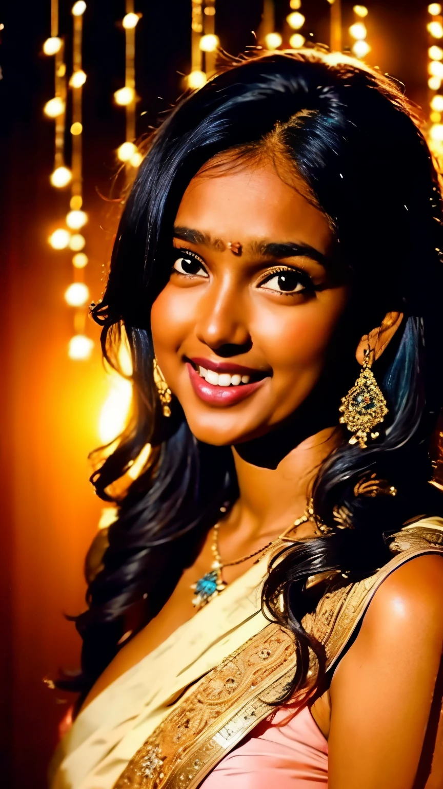 (female,portrait,realistic),Sassyd2,busty,naked women,dusky skin tone,beautiful detailed eyes,beautiful detailed lips,radiant smile,seductive gaze,sensual lighting,wavy hair,vibrant colors,soft shadows,high resolution,ultra-fine painting,warm and inviting atmosphere,vivid expression,sensual pose,erotic undertones.