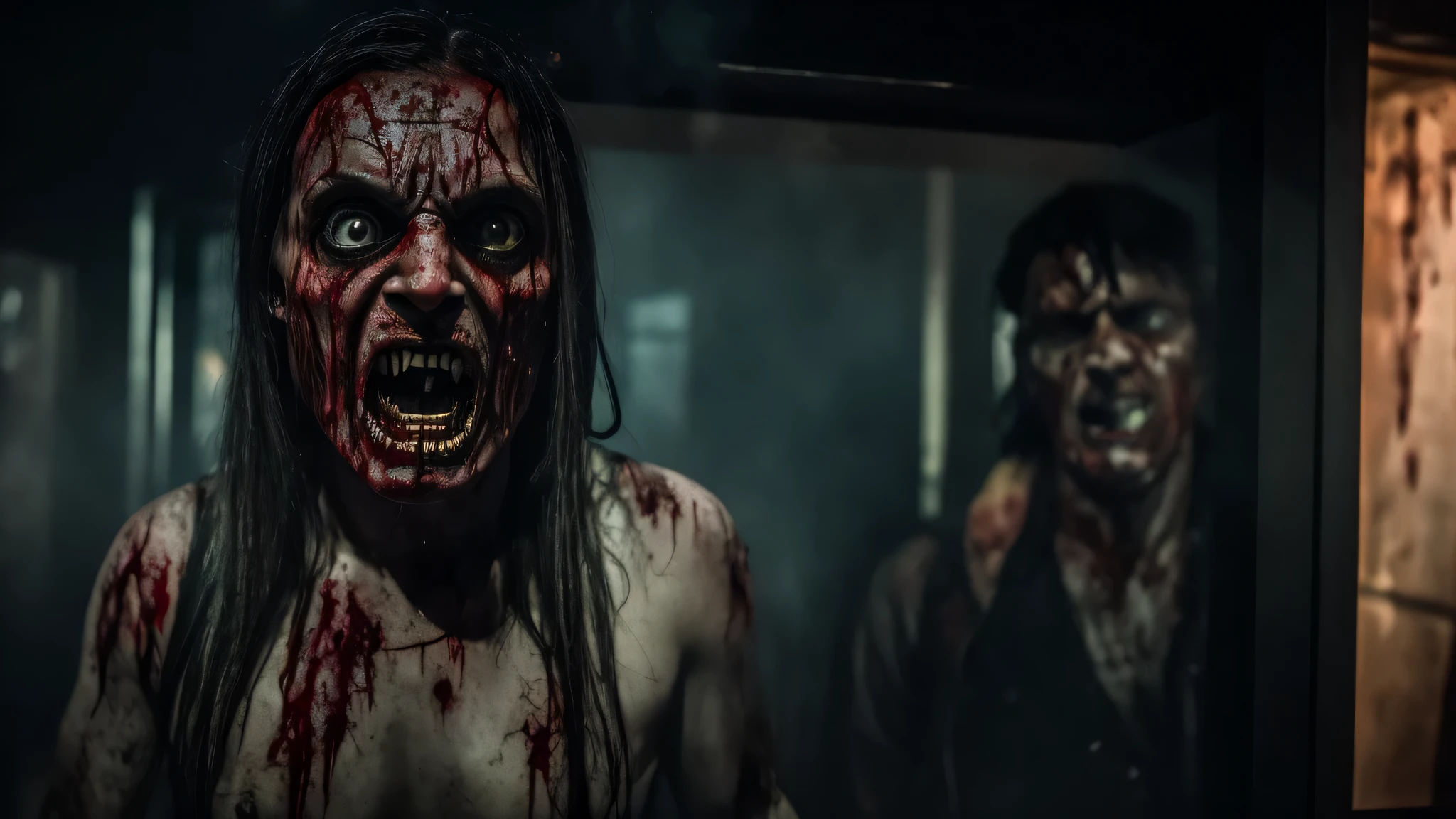 Olhos desviados, possessed by the devil bulging eyes, Muito grande, olhos para fora, cara de zumbi, bocas muito abertas, COM MUITO SANGUE, detalhes sobre o tamanho da boca, Muito grande, Gritar, possessed by the devil um close up de uma pessoa com sangue no rosto, filme ainda de um filme de terror, film ainda de filme de terror, filme de terror ainda, Filme de terror dos anos 80 ainda, ainda de filme de terror, arte conceitual de zumbi em terror, filme de terror ainda, de filmes de terror, cena de filme de terror, cara morta maligna, foto de terror, horrible smile. Horror, A bloody hand sliding on the Vidro, muito assustador, filme de terror movie scene 8k ultra realistic, Vidro, blood in the bathroom available, filme de terror, corpo todo , corpo todo, AT THE BOTTOM EVIL SPIRITS, detalhes impressionantes, Spirits behind, smoke, ESPIRITOS MALIGUINOS
