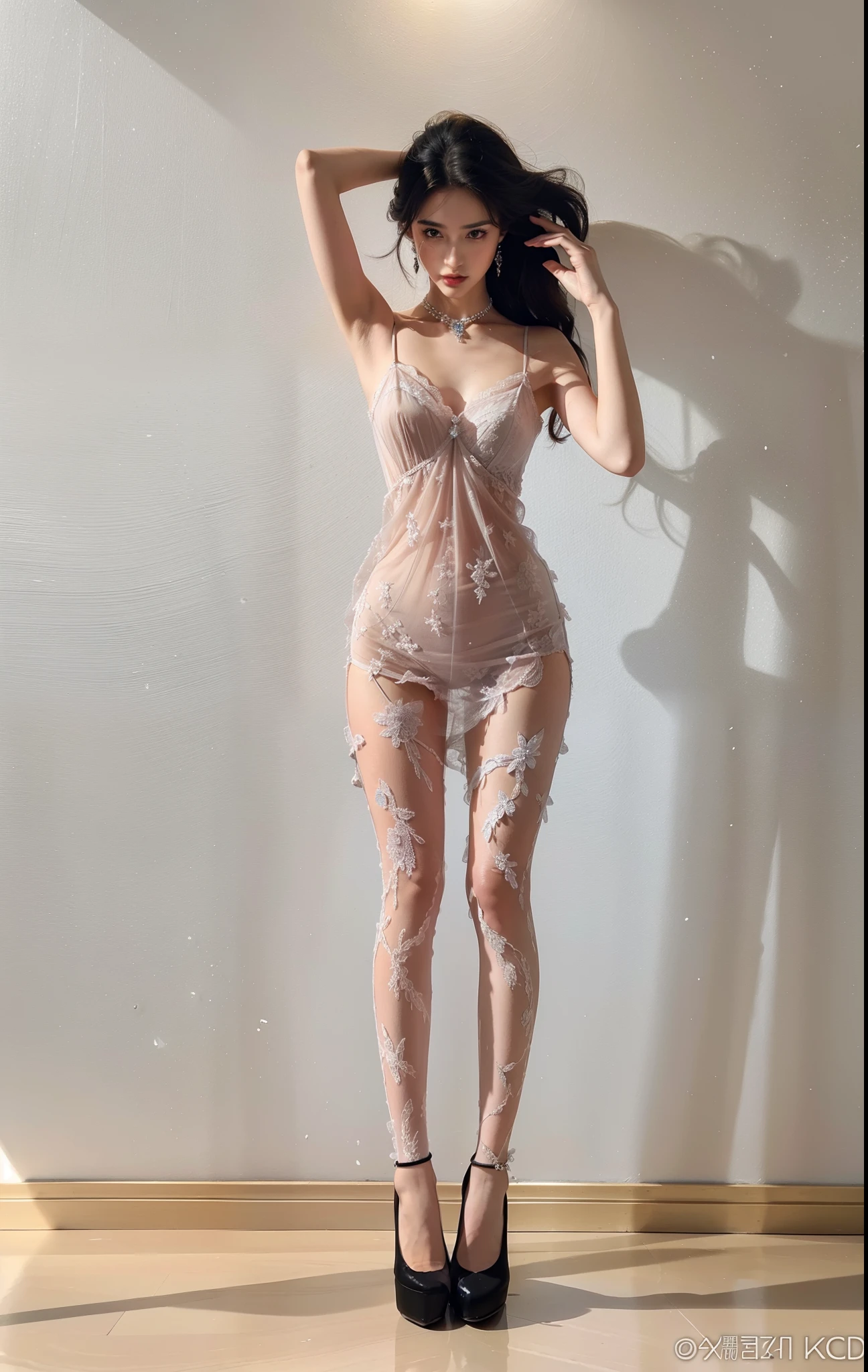 Royal sister，exquisite eyes，Detailed facial expressions body，tall figure，number，Leg length，4K，HD，Translucent lace，Fair and plump figure，pretty face，Little cherry mouth，beautiful and delicious（3D royal sister），exquisite dress，Wear crystal jewelry，Gorgeous crystal gems，Gem and jewelry crown，The colors of the picture are very vibrant，Gorgeous ice and snow princess，