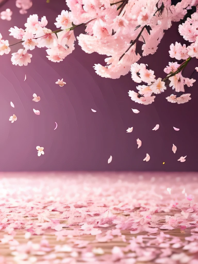 High resolution、fantasy、Background Pink、cherry blossoms、Petals scatter、