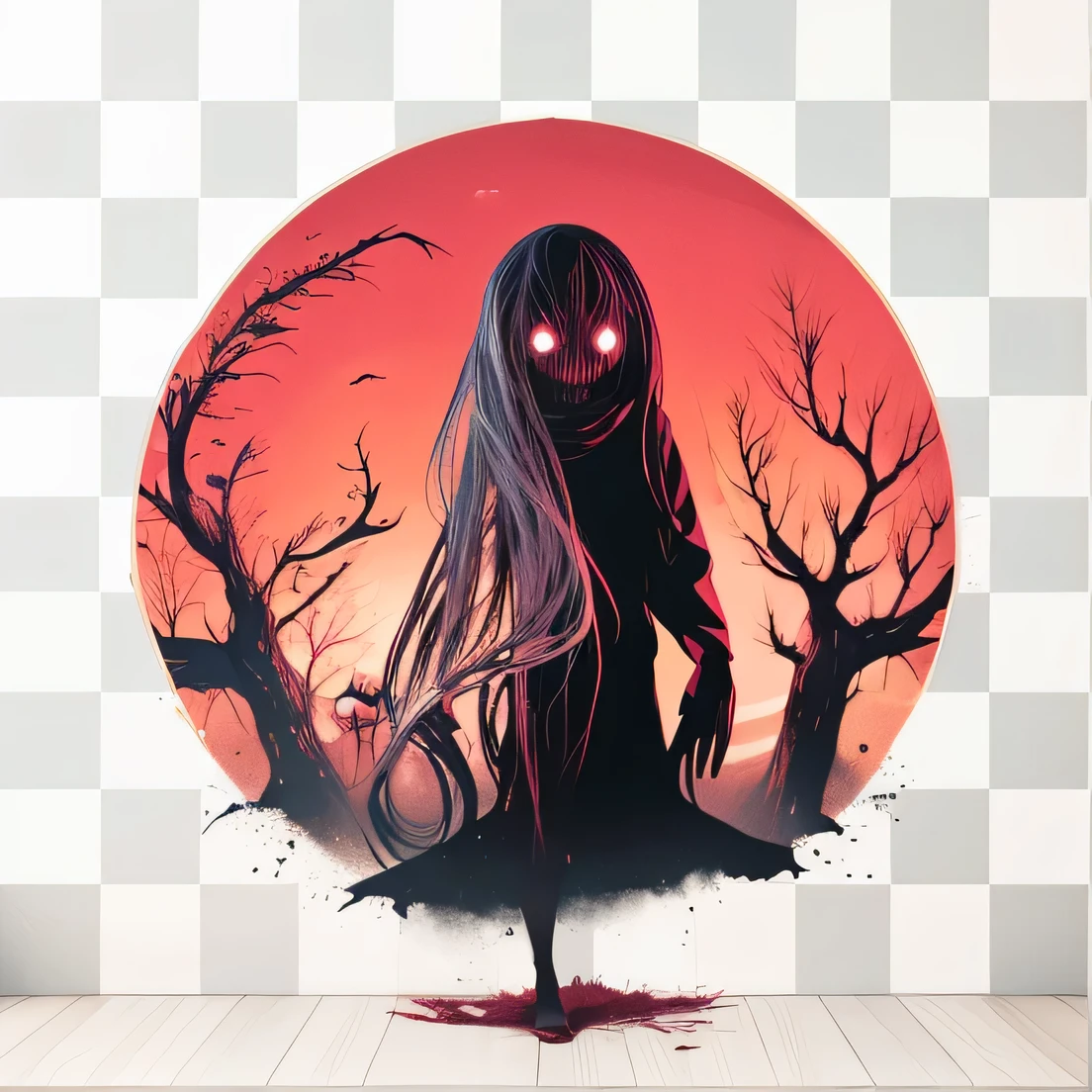um personagem de desenho animado com sangue no rosto e uma cara assustadora, dia das Bruxas, dia das Bruxas, assustador png e psd, Yume Nikki, dia das Bruxas art style, horror terror assustador, horror assustador, fantasma assustador, fundo assustador, estilo de arte sinistro, estilo de arte sinistro e sombrio, monstro assustador, arte assustadora, Scary black figure standing, assustador misterioso, canibal, fantasma transparente gritando