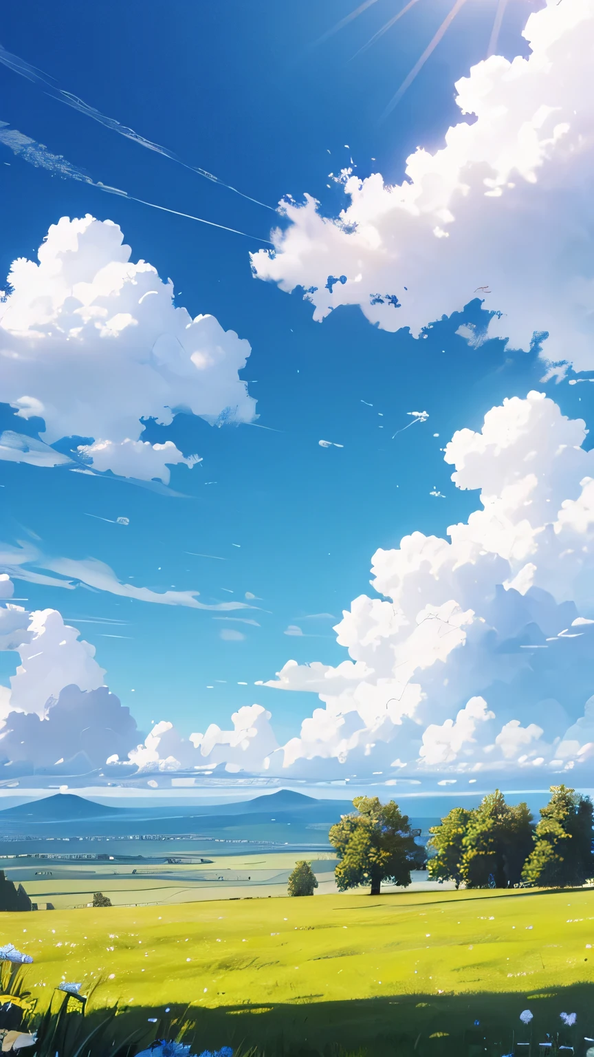 Fantasy sky and sunshine, Blue sky and white clouds