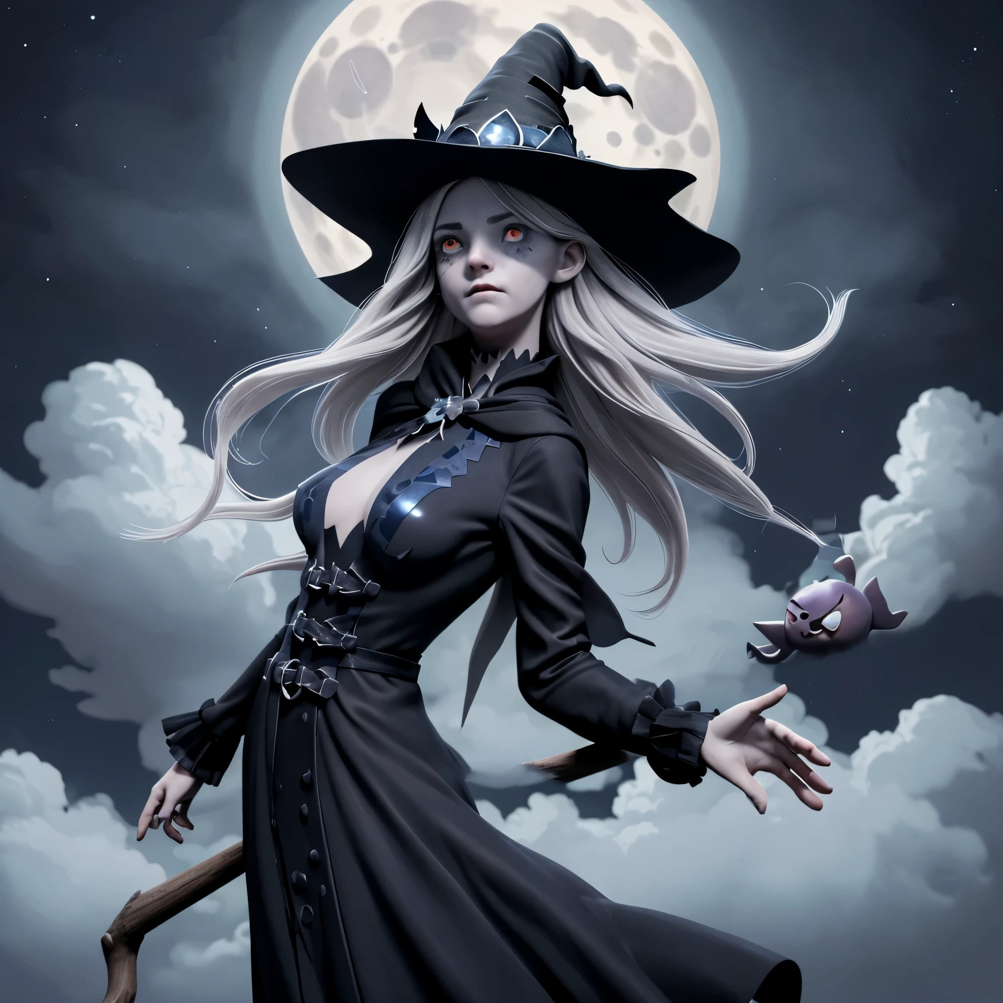 crooked, gnarled, knotty, flying broomstick