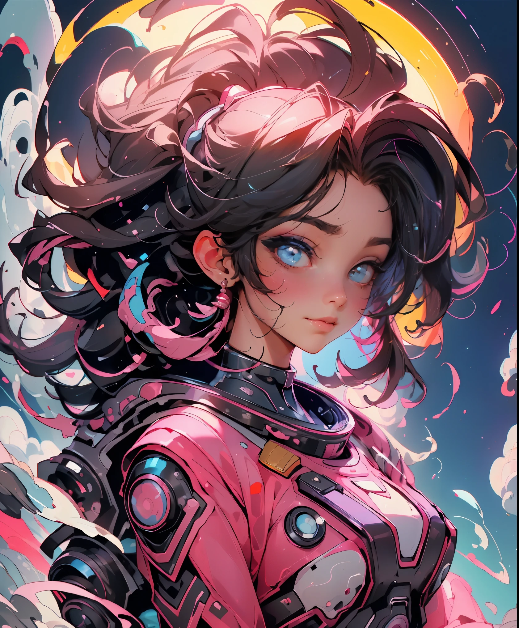 (best quality,4k,8k,highres,masterpiece:1.2),ultra-detailed,(realistic,photorealistic,photo-realistic:1.37),astronaut girl,vaporwave aesthetic,beautiful,detailed eyes,detailed lips,extremely detailed eyes and face,long eyelashes,colorful,smiling,rainbows,pastel colors,glowing lights,neon atmosphere,lush garden background,vibrant atmosphere,retro style,surreal,digital art,80s vibes,aesthetic art,synthetic materials,shiny surfaces,astronaut suit,pink and blue theme,star-filled sky,peaceful,futuristic,calm expression,relaxing environment,vivid colors,soft gradients,dreamy atmosphere,pristine white clouds,fantasy setting,serene gaze,aesthetic composition,ethereal vibes,cosmic energy,expressive colors,perfect lighting,ethereal beauty,amazing art,seamless blend,mesmerizing,eye-catching,alluring,visual delight,transcendent artwork,inspiring creativity.