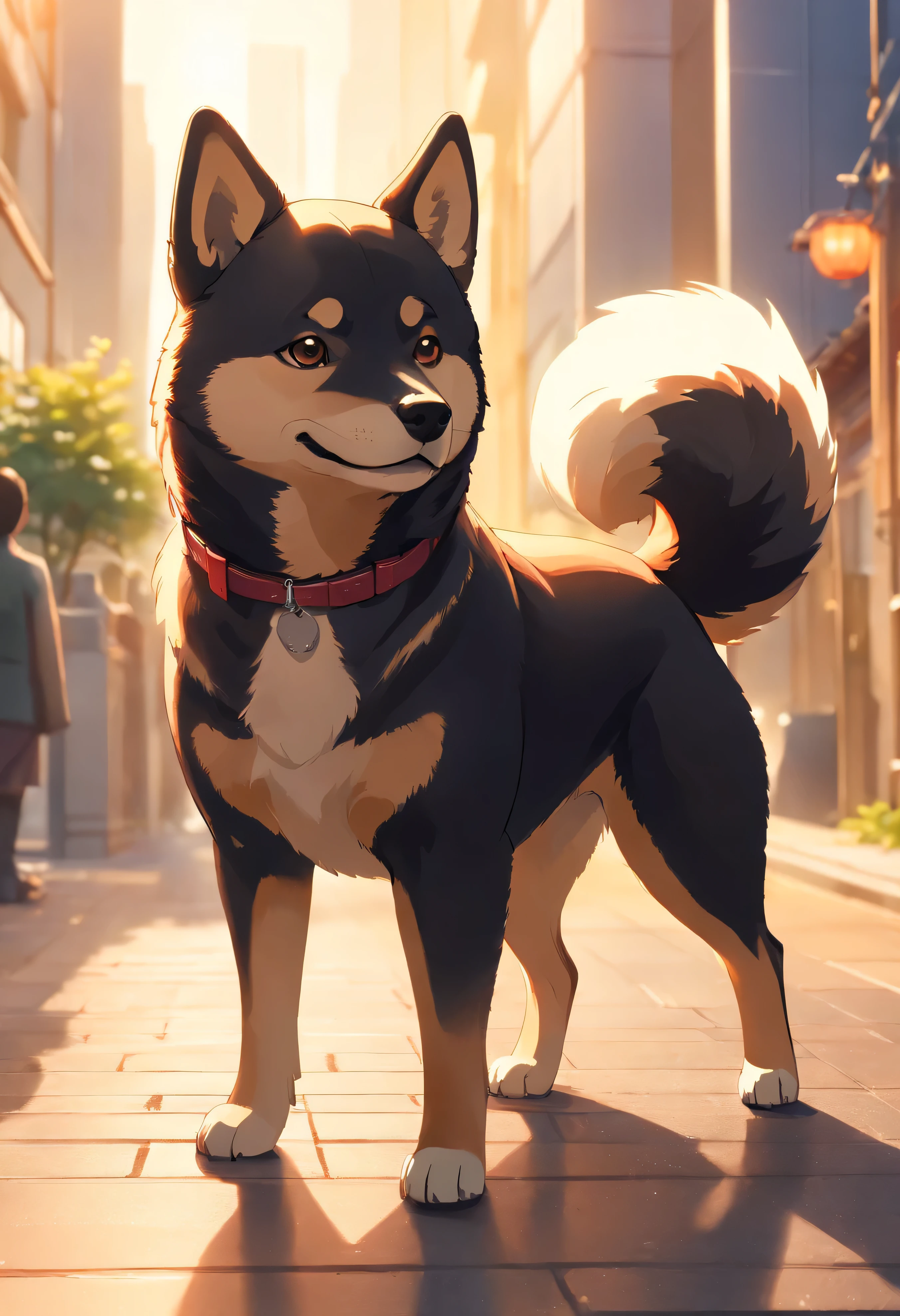 "Create a black Shiba Inu with chic ultra-high definition images, Dog style. Using advanced macro photography technology、Highlight the intricate details of your dog’s fur, Prick up your ears, Expressive eyes and partially extended tongue. Place the camera at the dog’s eye level, Create an intimate connection between the audience and the dog subject. Use a wide aperture to get a shallow depth of field, Gently make the dog stand out clearly against the blurry background. improved lighting、Emphasize the texture and silhouette of the dog'Body, Using the Software, Remove thick shadows、, Welcome atmosphere. Pick up the dog in a relaxed position, but balance, Show flexibility and elegance. Try to capture the moment with natural motion, tension, manner and behavior, ETC., convey a sense of reality. Implement post-processing techniques to improve image clarity, contrastive, and color balance, Protect all aspects, from dog'Intricate patterns and intense gaze, Presented in stunning detail. finally, Conveying the softness and innate elegance of the Japanese Shiba Inu, Capture fleeting moments,Celebrating dogs’ unique curiosity and poised nature."
