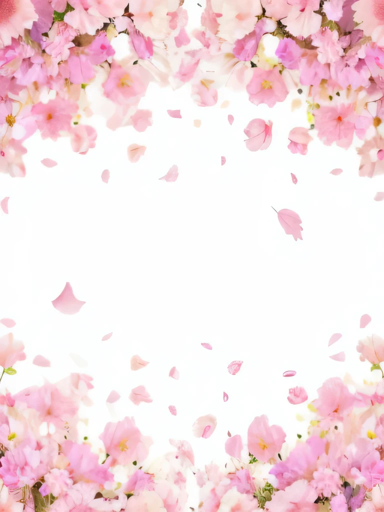 High resolution、((Background Pink))、Petals scatter、Mr.々flower、fantasy、
