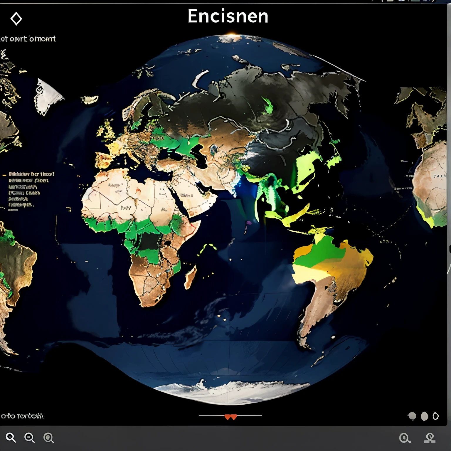 "Generate an image of a world where countries are filled with English vocabularies, each word representing the essence of the respective region."