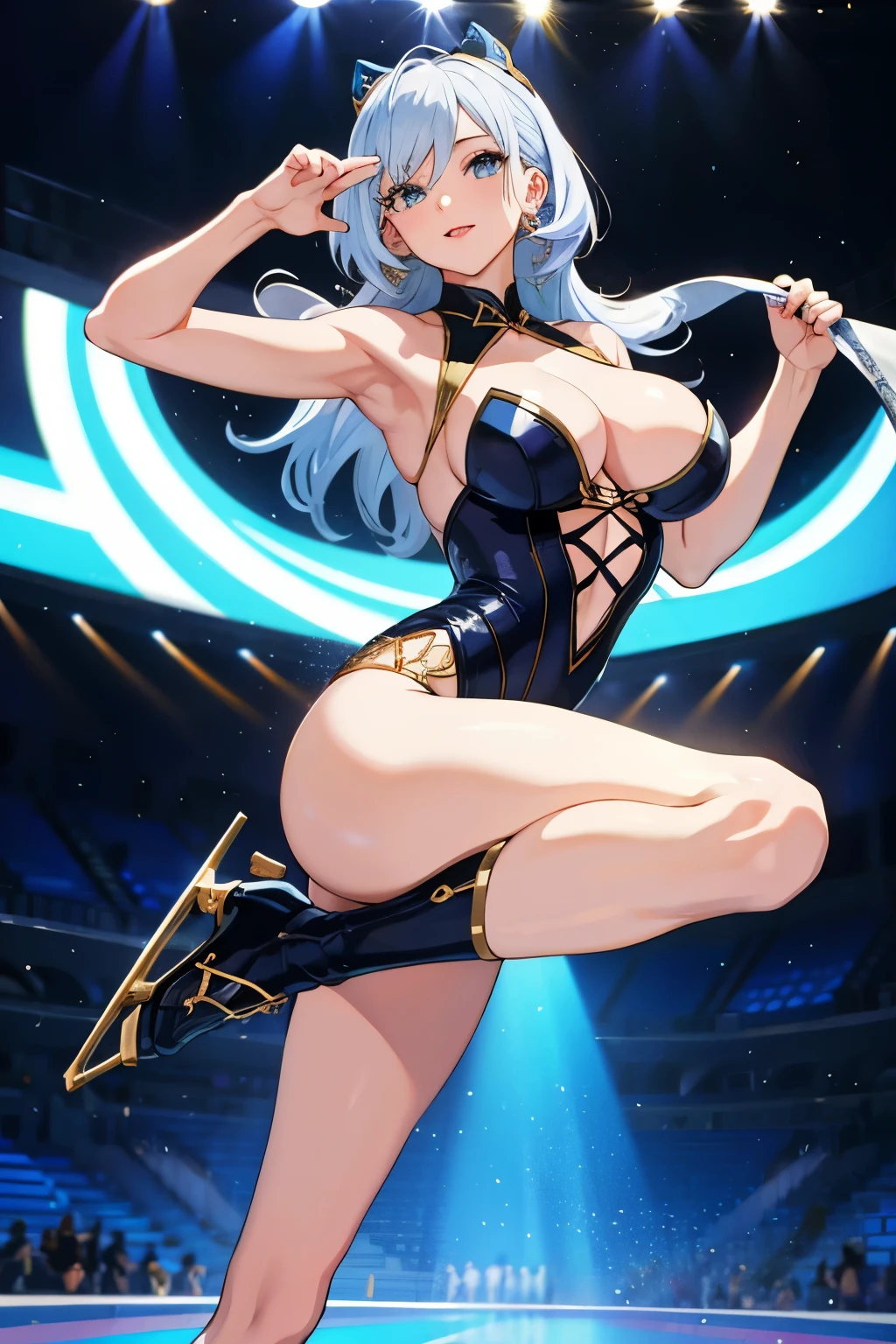 Figure skating、Thigh emphasis、Sexy、beautiful eyes