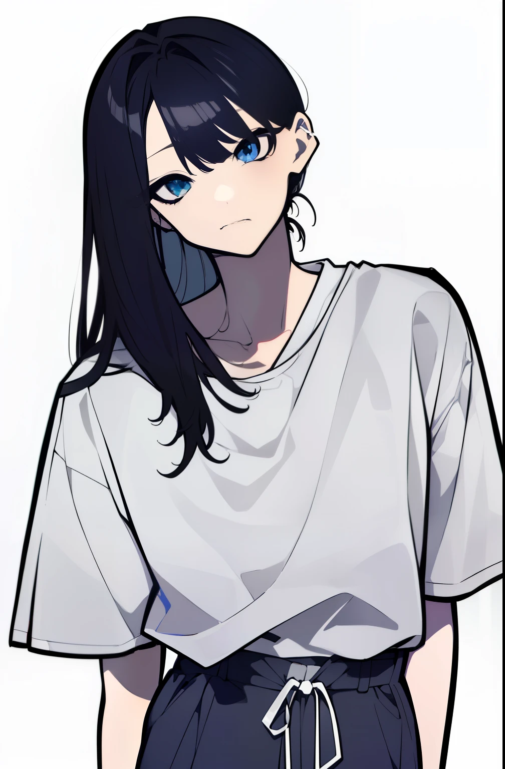 ((masterpiece)),(((highest quality))),(character design sheet, same character, front, ~ side, return), figure, 1 girl, hair color, bangs, Hairstyle FAX, eye, environmental change scene, Hairstyle FAX, Zitai pose, woman, Shirt Shangyi, star, Chartaran Betarola, (simple returnground, white returnground: 1.3), --6