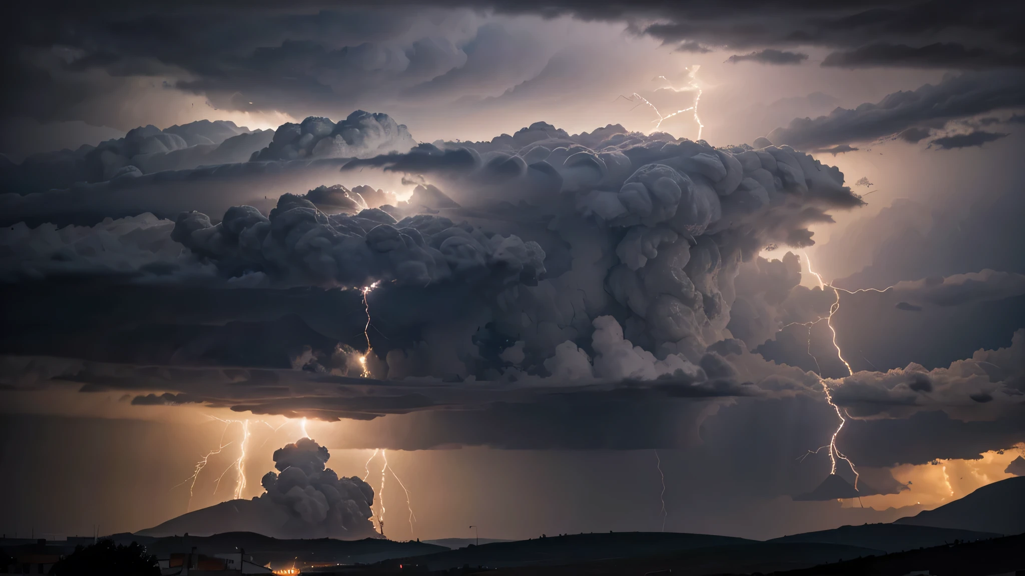 Zeus mitologia grega, Zeus de corpo inteiro, Zeus levitating in the sky with storm clouds, Zeus no meio das nuvens, Zeus realista, zeus no meio dos raios fortes, Tom de pele de Zeus refletido nas nuvens, tom de pele azulado, raios nos olhos , Olhos fortes e brilhantes, forte brilho nos olhos, Zeus with a golden crown on his head, Deus grego Zeus, Corpo musculoso de Zeus, electrical discharges coming from your eyes, lightning coming out of his eyes, Zeus releasing lightning from his hands, strong electrical discharges coming out of his hands, Nuvens de tempestade ao fundo, lightning coming out of the clouds, storm clouds with lots of lightning, storm clouds with strong lightning, Lots of lightning and lightning in the background, relâmpagos e lightning coming out of the clouds, strong electrical discharges, Nuvens escuras, fundo escuro, Imagem Ultra HD