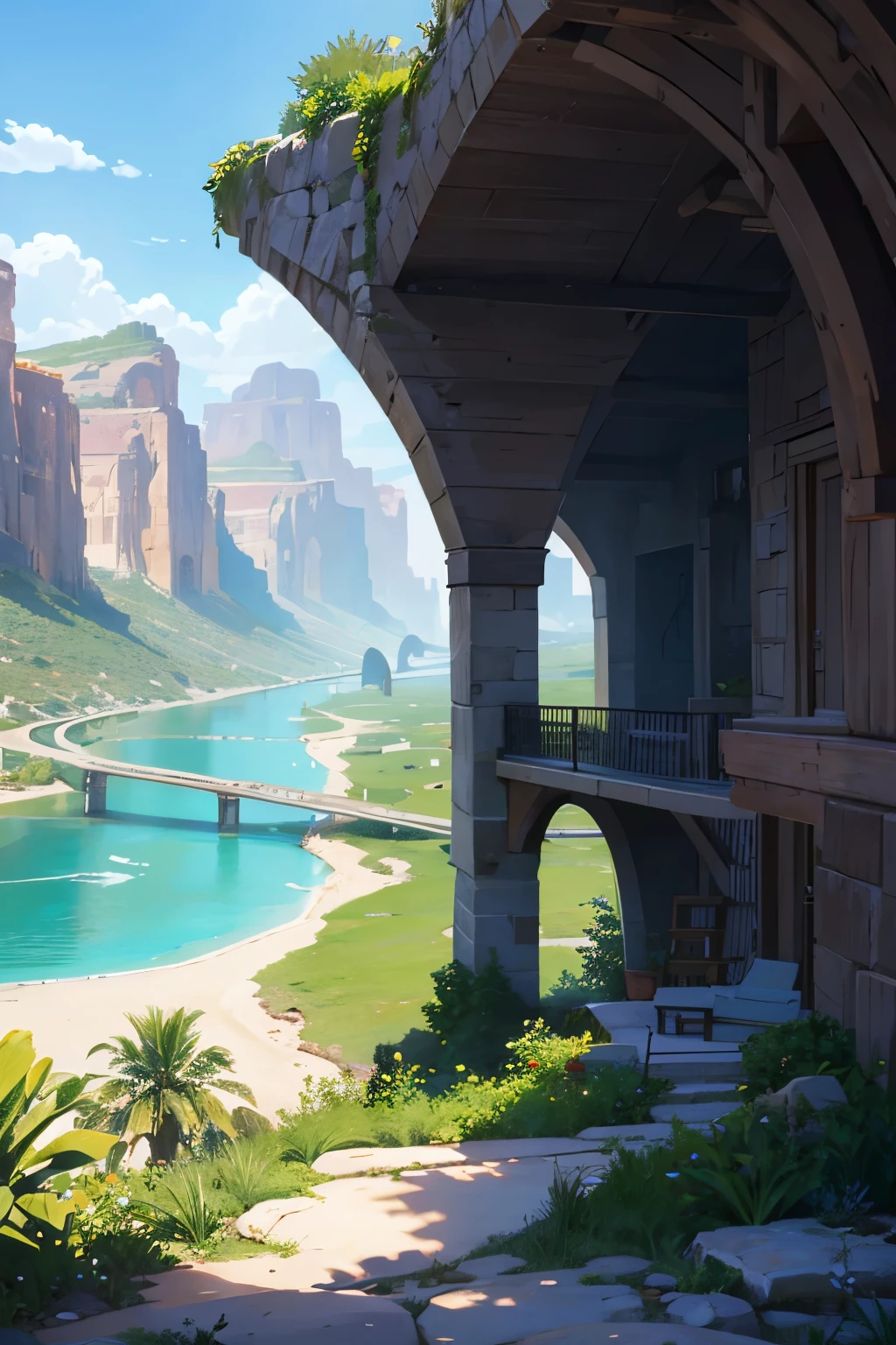 river oasis in the desert