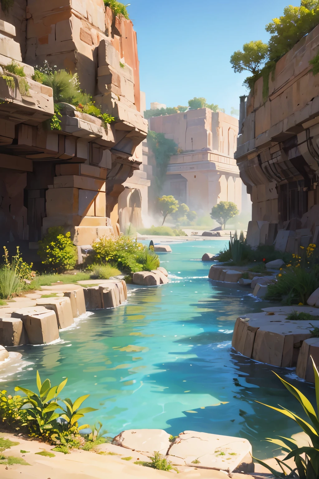 river oasis in the desert