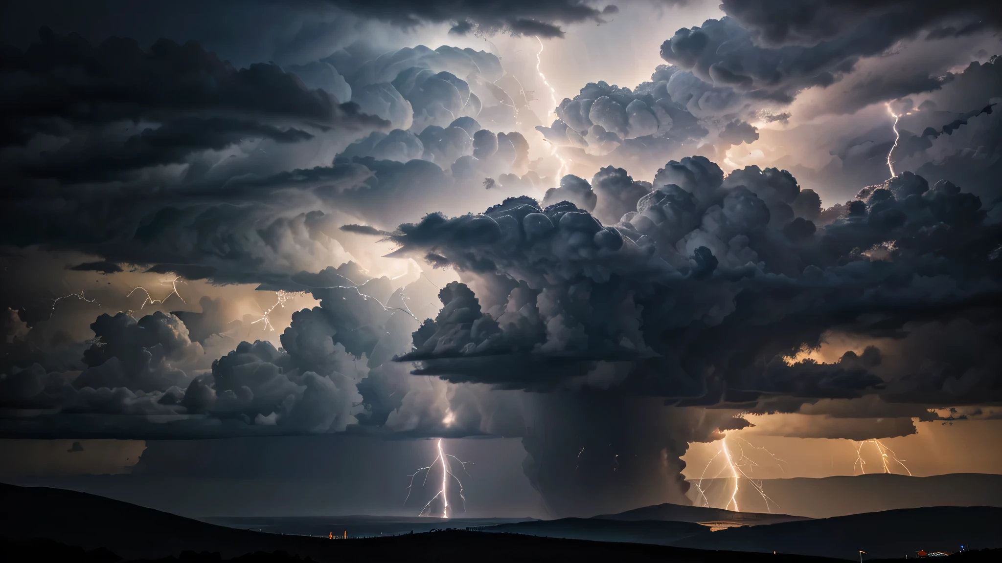 Zeus mitologia grega, Zeus de corpo inteiro, Zeus levitating in the sky with storm clouds, Zeus no meio das nuvens, Zeus realista, zeus no meio dos raios fortes, Tom de pele de Zeus refletido nas nuvens, tom de pele azulado, raios nos olhos , Olhos fortes e brilhantes, forte brilho nos olhos, Zeus with a golden crown on his head, Deus grego Zeus, Corpo musculoso de Zeus, electrical discharges coming from your eyes, lightning coming out of his eyes, Zeus releasing lightning from his hands, strong electrical discharges coming out of his hands, Nuvens de tempestade ao fundo, lightning coming out of the clouds, storm clouds with lots of lightning, storm clouds with strong lightning, Lots of lightning and lightning in the background, relâmpagos e lightning coming out of the clouds, strong electrical discharges, Nuvens escuras, fundo escuro, Imagem Ultra HD