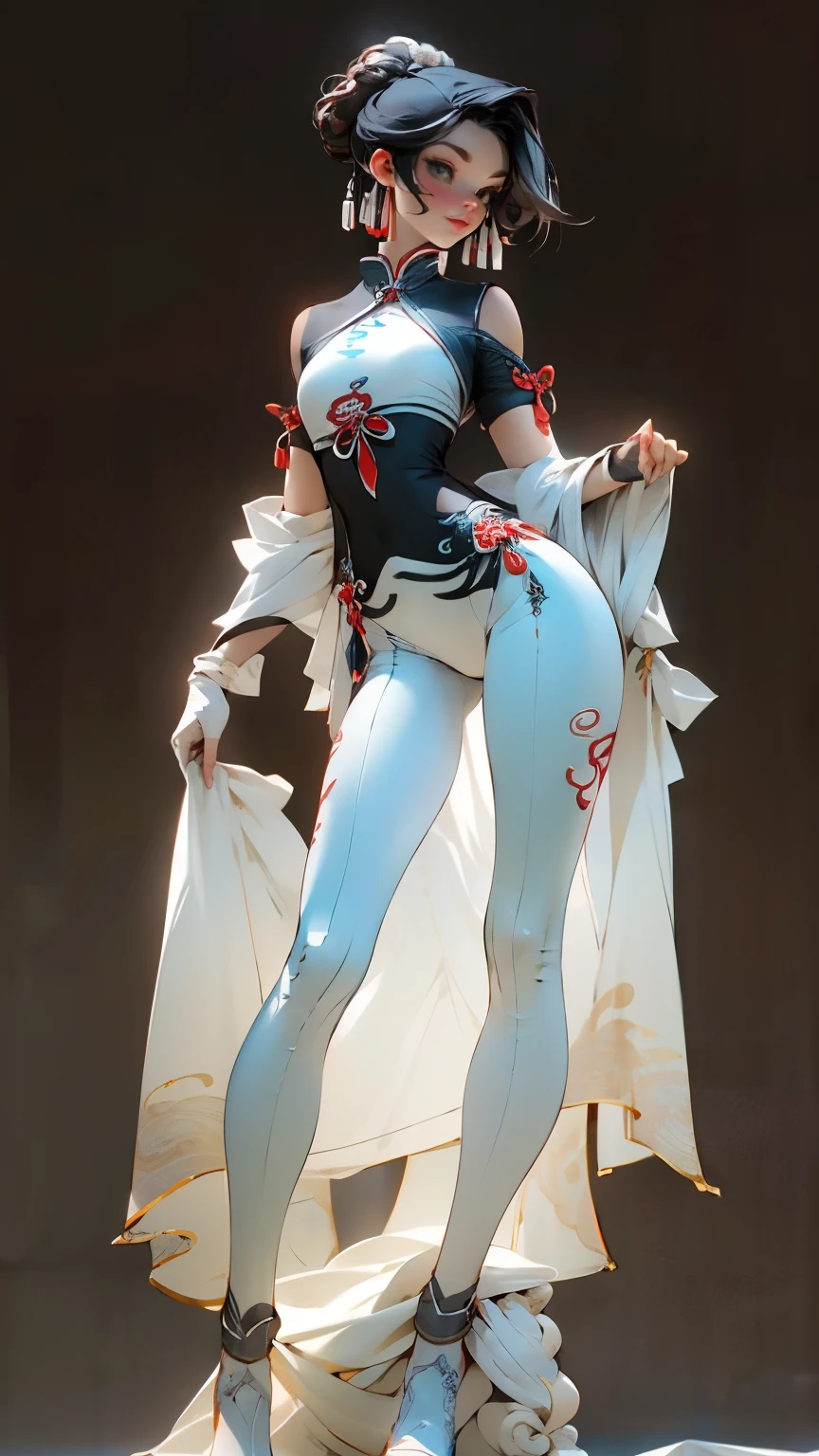 （a full body shot:2）,一个成年女人穿着白色瑜伽裤，背对摄像机弯下腰，show off butt ,（extremely tight pants:1.3）,(clear scale of butt),(1transparent white pants：1.9)，（pigeon toes），（1transparent thin shirt:1.6），(amber butt:1.5),(--no bra),(--no underwear)，（1a full body shot:2）,8k,(detailed drawing),(master piece)