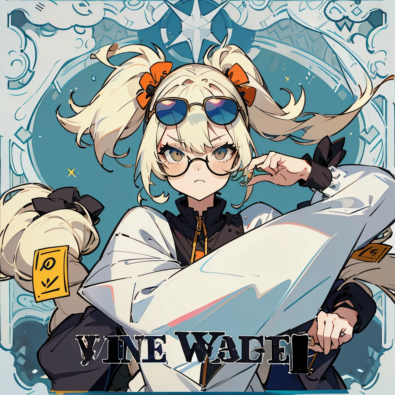 girl Taller twin tails gambler Regal strong sunglasses cute hanging eyes