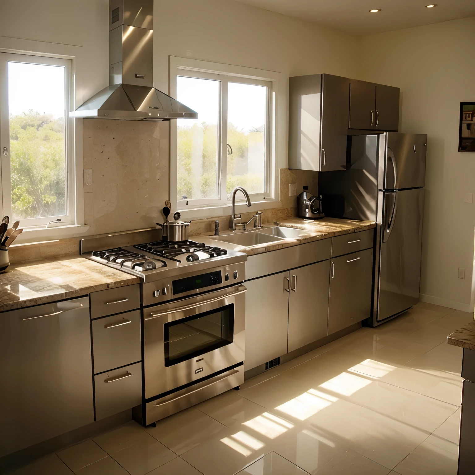 Beautiful kitchen set with appliances