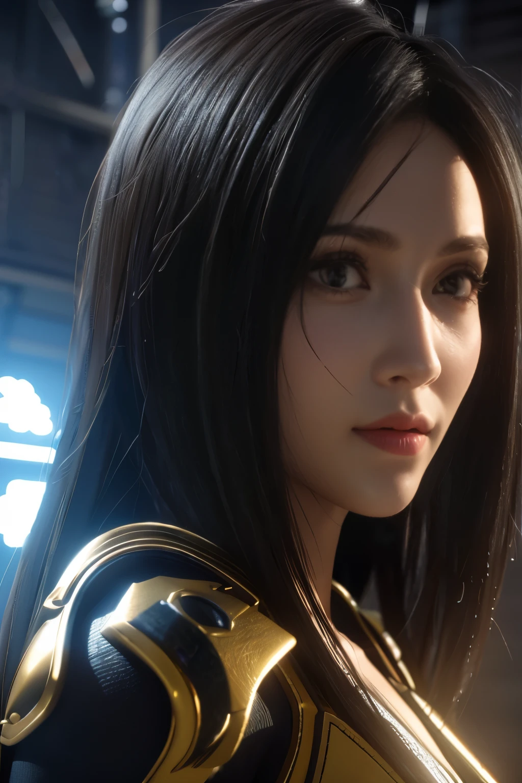 Game art，The best picture quality，Highest resolution，8K，(A bust photograph)，(Portrait)，(Head close-up)，(Rule of thirds)，Unreal Engine 5 rendering works， (The Girl of the Future)，(Female Warrior)， 
20岁少女，An eye rich in detail，(Big breasts)，优雅高贵，冷漠，勇敢的，
（A futuristic combat suit with medieval style，A beautifully patterned badge，Joint Armor，Extremely rich detail of armor，Mysterious light），Sci-fi characters，Warrior，

拍照姿势，简单背景，Movie lights，Ray tracing，Game CG，((3D Unreal Engine))，oc渲染反射纹