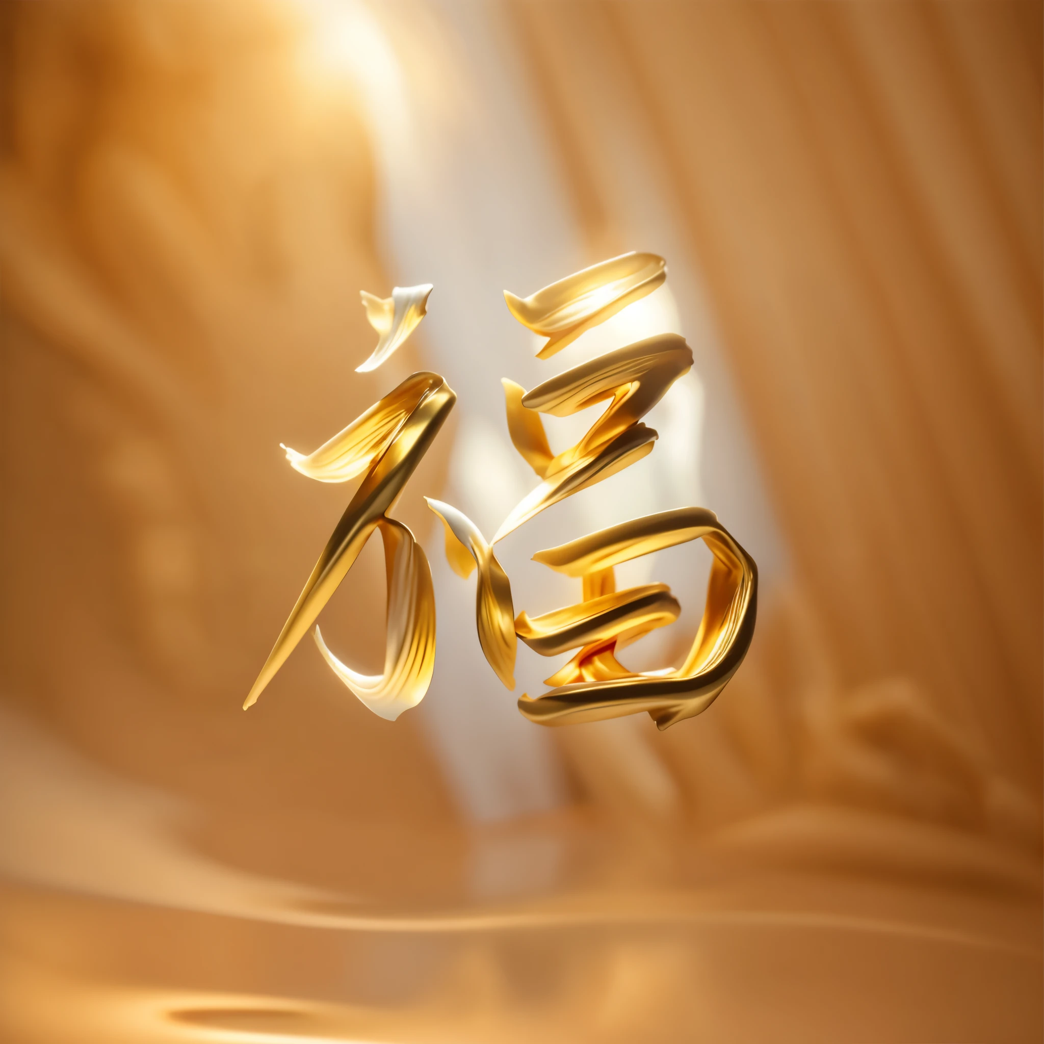 Liquid fluid, gold texture, Flowing gold, Motion trajectory, Fluid art, Metallic fluids, C4D spline constraints, OC rendering, Suspended above the ground, The ground is white and clean, Light and shadow, Light and shade contrast, depth, Highly detailed, 3D, Ray tracing, Depth of field, Close-up, 8k