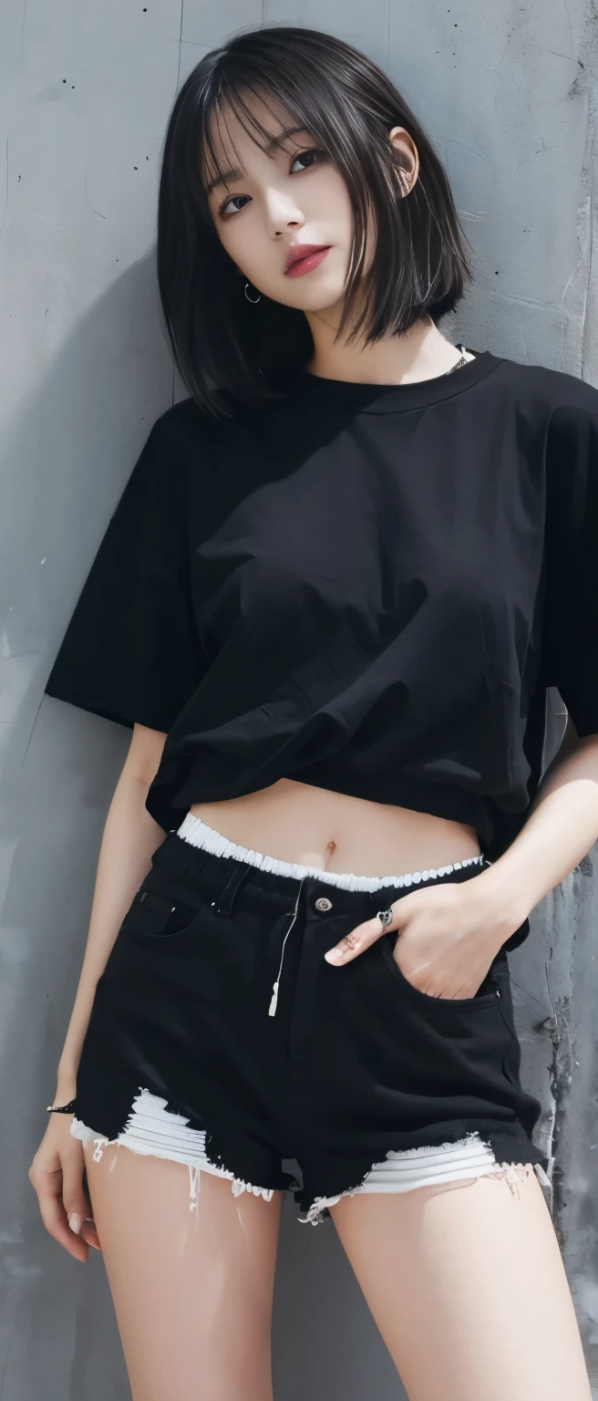 great dark idol、whole body、good style、、、、、hell picture tight shorts、Black Flame