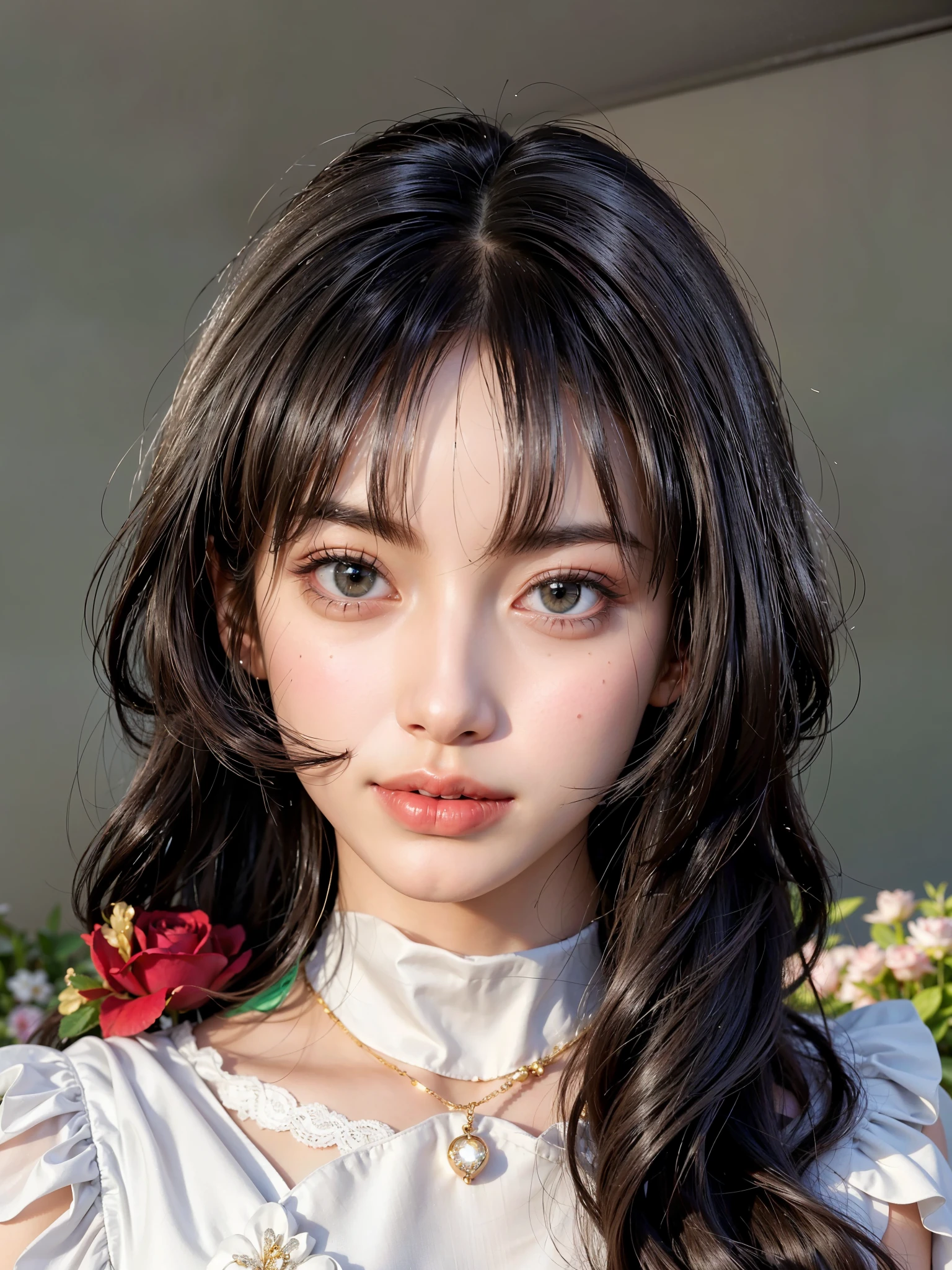 (best quality,4k,8k,highres,masterpiece:1.2),ultra-detailed,(realistic,photorealistic,photo-realistic:1.37),light pink princess top with one-shoulder design and puffed sleeves, lace trim, delicate floral lace pattern, soft and ethereal fabric, flowing and elegant, paired with a pearl necklace, sparkles under the sun, contrasting the vibrant garden around. The princess top is made from fine silk, expertly embroidered with intricate gold threads, shining like the stars in the night sky. The lace trim adds a touch of romance and femininity, with delicate floral motifs that resemble blooming roses. The fabric's texture is smooth and lustrous, giving it a luxurious feel. The top's light color accentuates the wearer's fair complexion, harmonizing with the serene and tranquil atmosphere of the garden. The puffed sleeves create a sense of playfulness and youthfulness, adding a touch of whimsy to the overall look. The one-shoulder design showcases the wearer's slender neck, adding a hint of sensuality to the ensemble. The princess top is tailored to perfection, hugging the wearer's curves in all the right places, accentuating their feminine silhouette. The overall look is elegant and regal, evoking the image of a modern-day princess in a fairy tale setting.