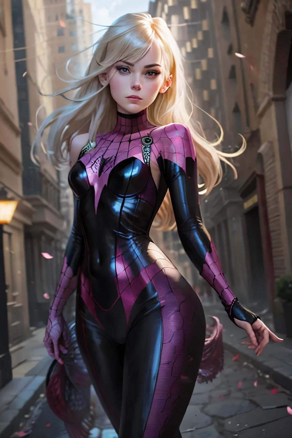 Gwen Stacy personagem classica dos quadrinhos mavel dos anos 60,imagem inspirada na atriz Emma Stone