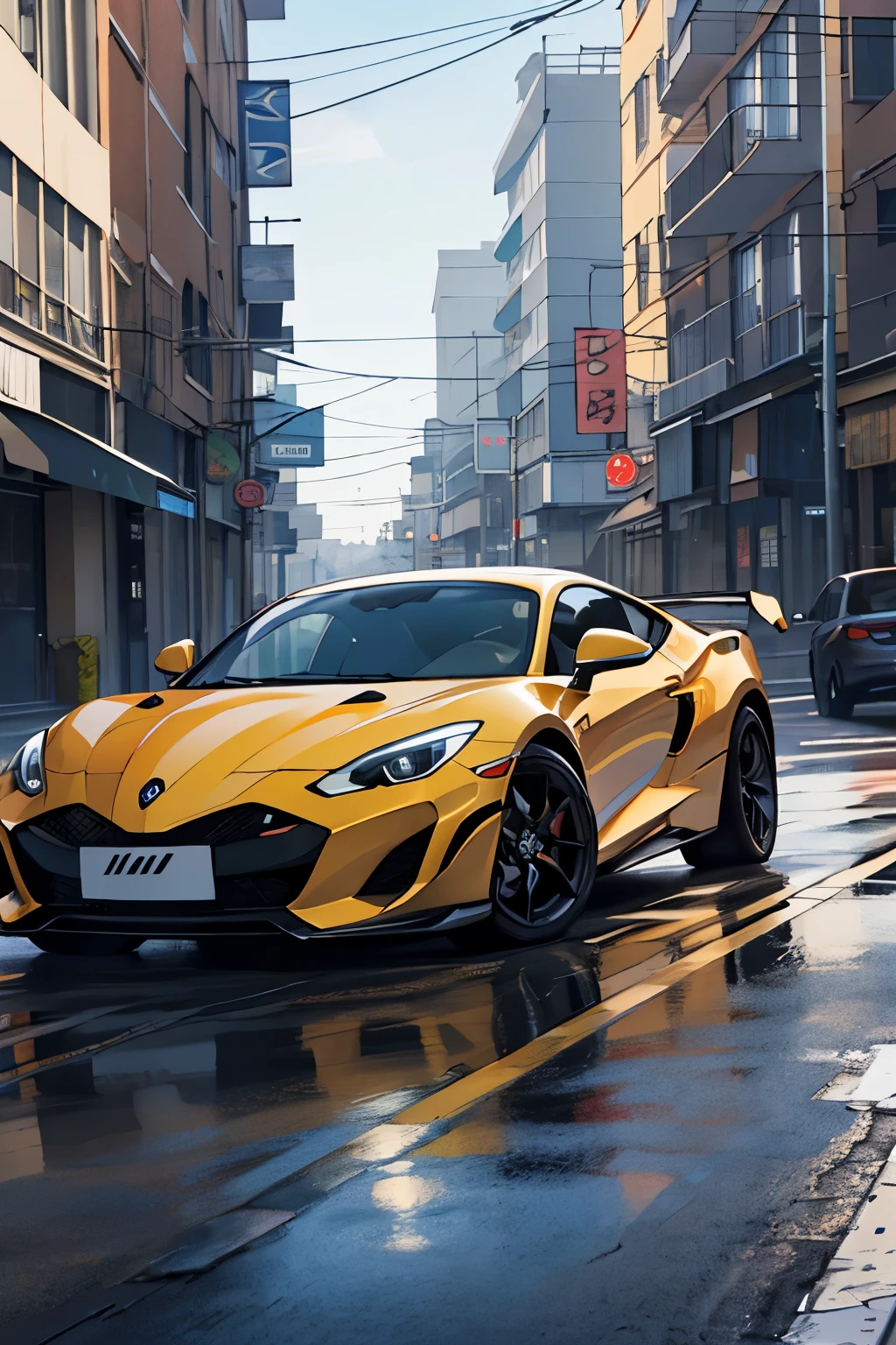 ((highest quality)), ((masterpiece)), (be familiar with), Perfect car、like batman car、graphic
、One car