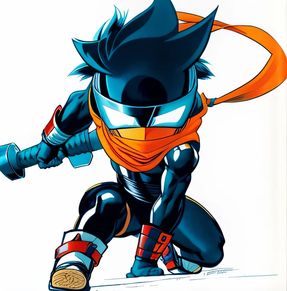 ninja,comic style,male,front,