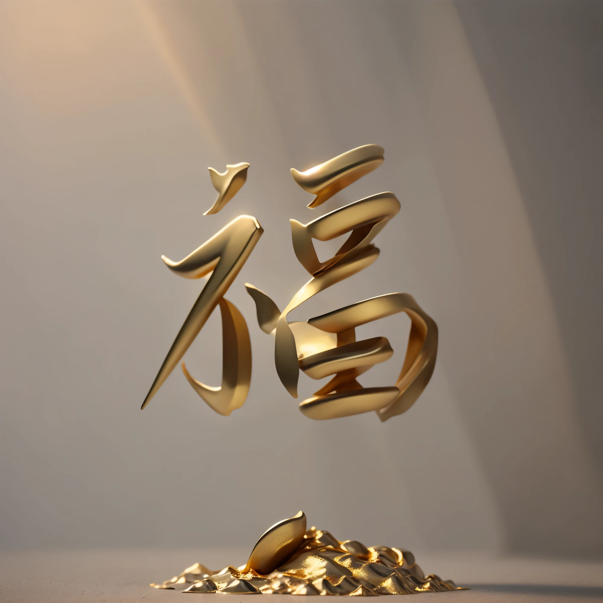 Liquid fluid, gold texture, Flowing gold, Motion trajectory, Fluid art, Metallic fluids, C4D spline constraints, OC rendering, Suspended above the ground, The ground is white and clean, Light and shadow, Light and shade contrast, depth, Highly detailed, 3D, Ray tracing, Depth of field, Close-up, 8k