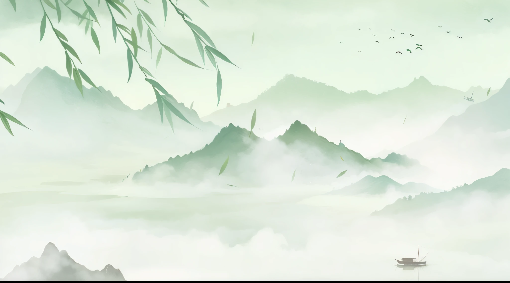 Qingming,willowy,Mountain