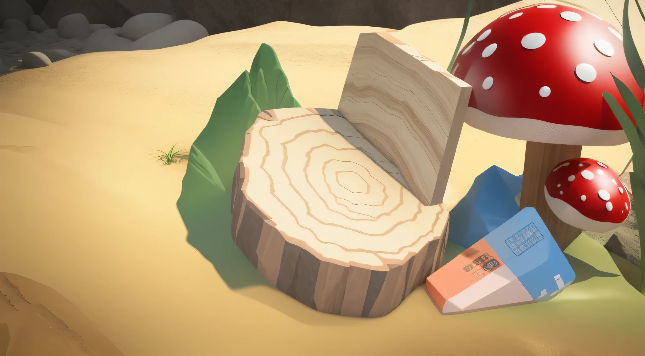 rock,ore,wood,4K hyper-realistic,3d rendering