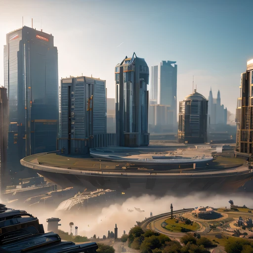 City in miniature,Xuzhou 3520s,Isometric,morning,Unreal Engine,Science fiction,Atmosphere map,digital 3d,CG art