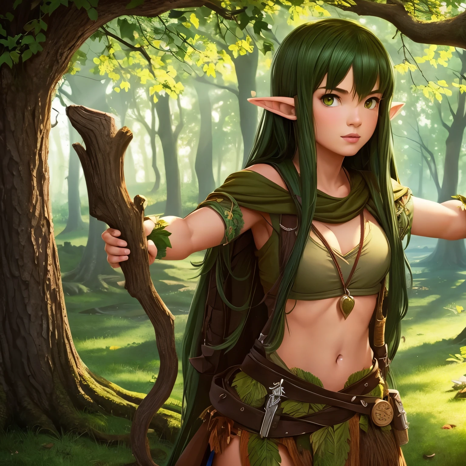 Druid Half-elf girl