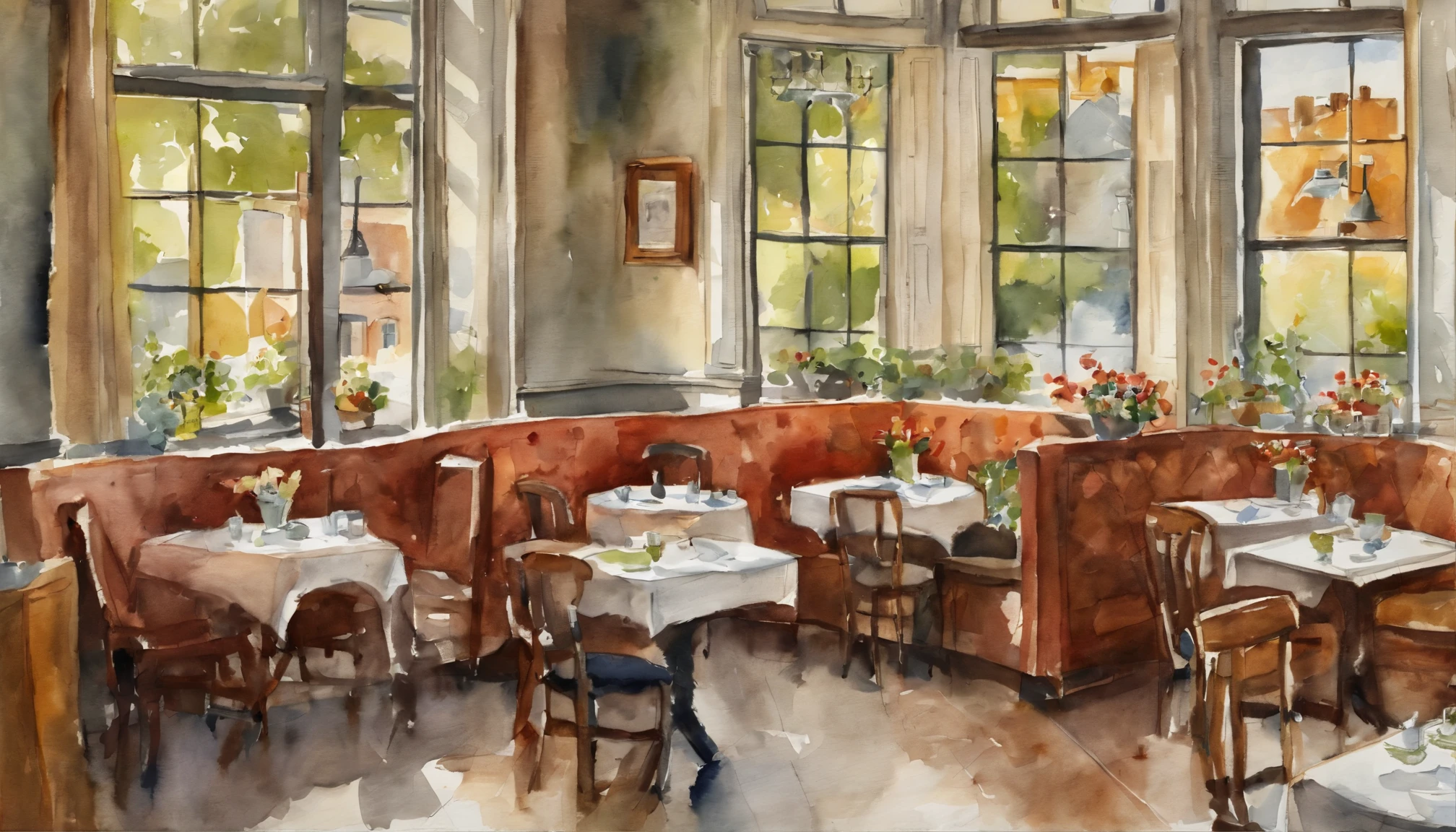Curate a digital display on the café walls inspired by Edouard Caplain, showcasing heartwarming moments of patrons and their pets, echoing the style of Norman Rockwell