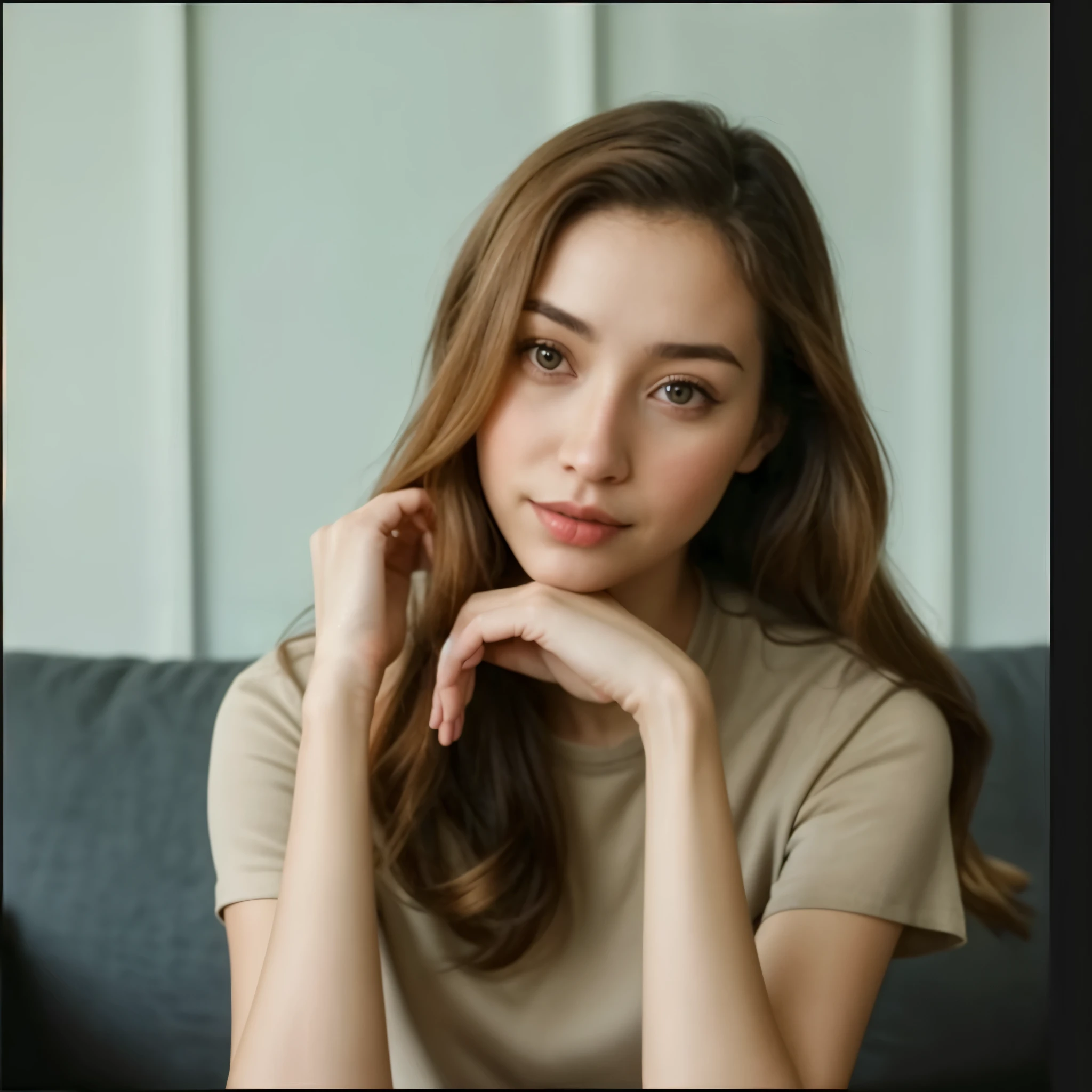 A young woman sits and reads a book about life in a big city. She dreams of living in a big city full of opportunity and excitement. Her condo has a warm and comfortable atmosphere. The view from the window inspires her to work hard to achieve her goals.