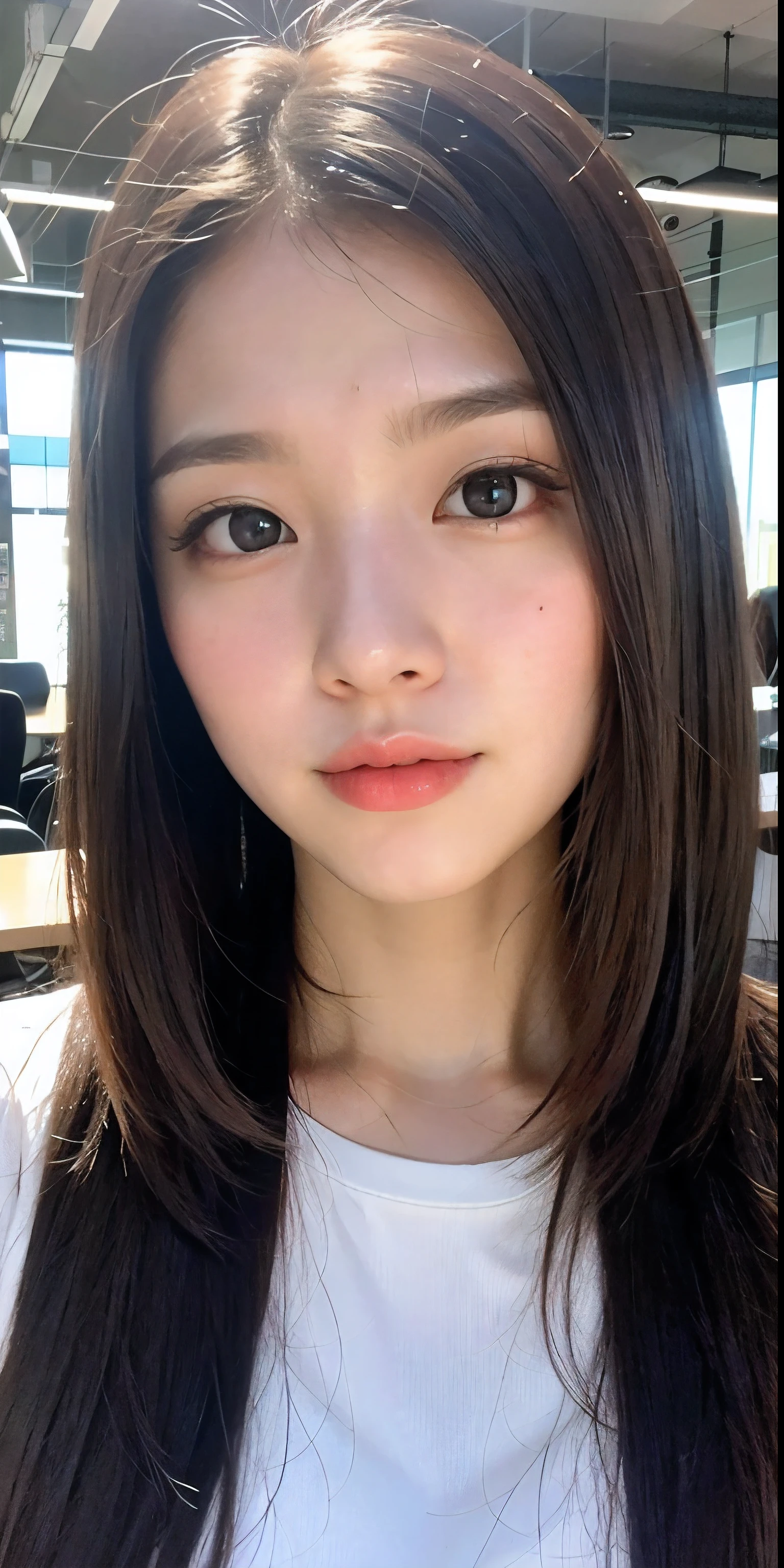 beach，极多suckers，suckers，office culture，Image gallery，Upper body close-up，A girl who dresses extremely conservatively，She is the most beautiful girl here，The picture is extremely realistic，（Very detailed），Add details，再Add details，（Very realistic skin textures），Increases skin texture，The sun shines，，The picture is extremely three-dimensional，hair enhancement。suckers